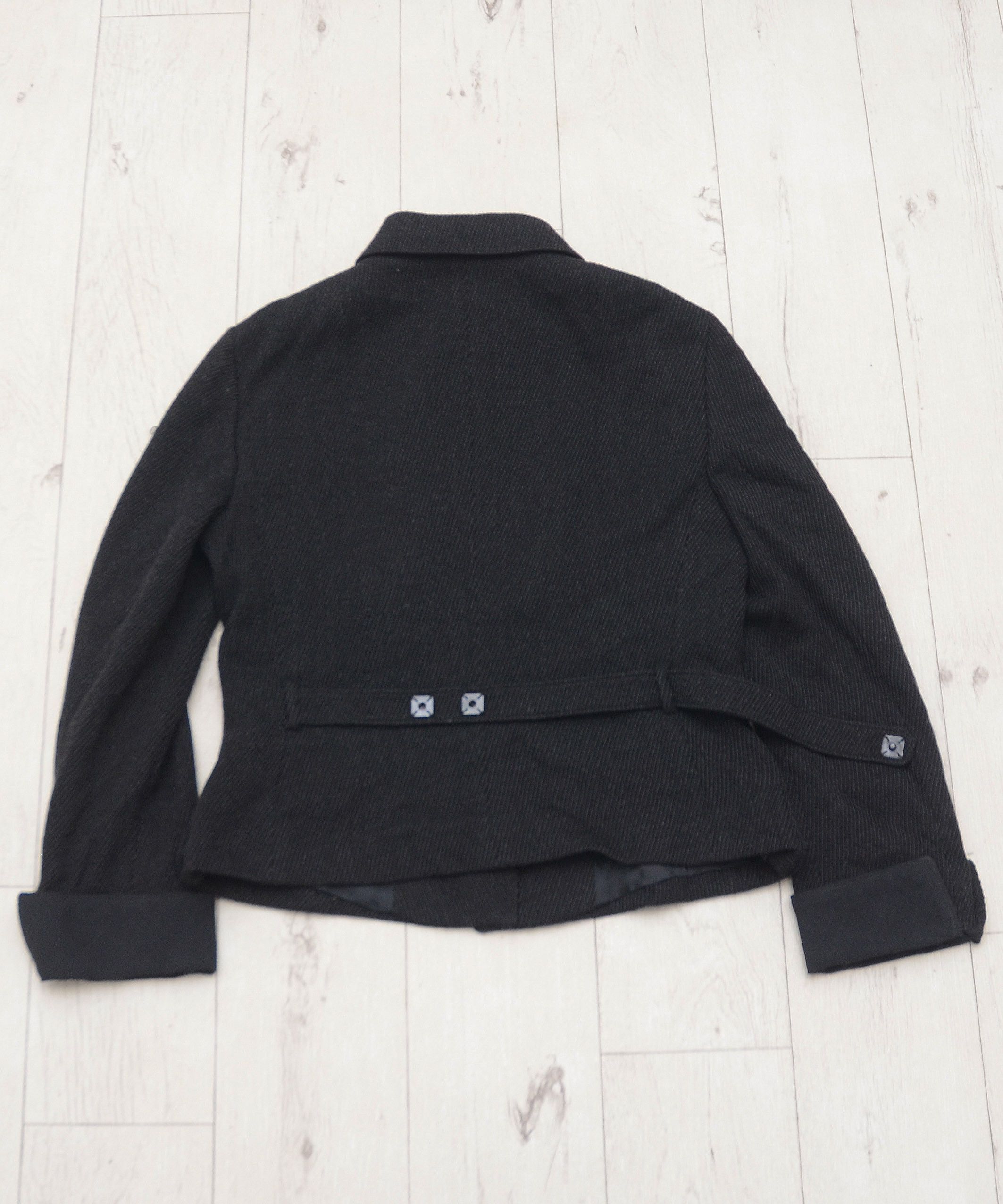 Akris × Designer Luxury Akris Punto Black Wool Coat Blazer Jacket Coudroy Size M / US 6-8 / IT 42-44 - 7 Thumbnail