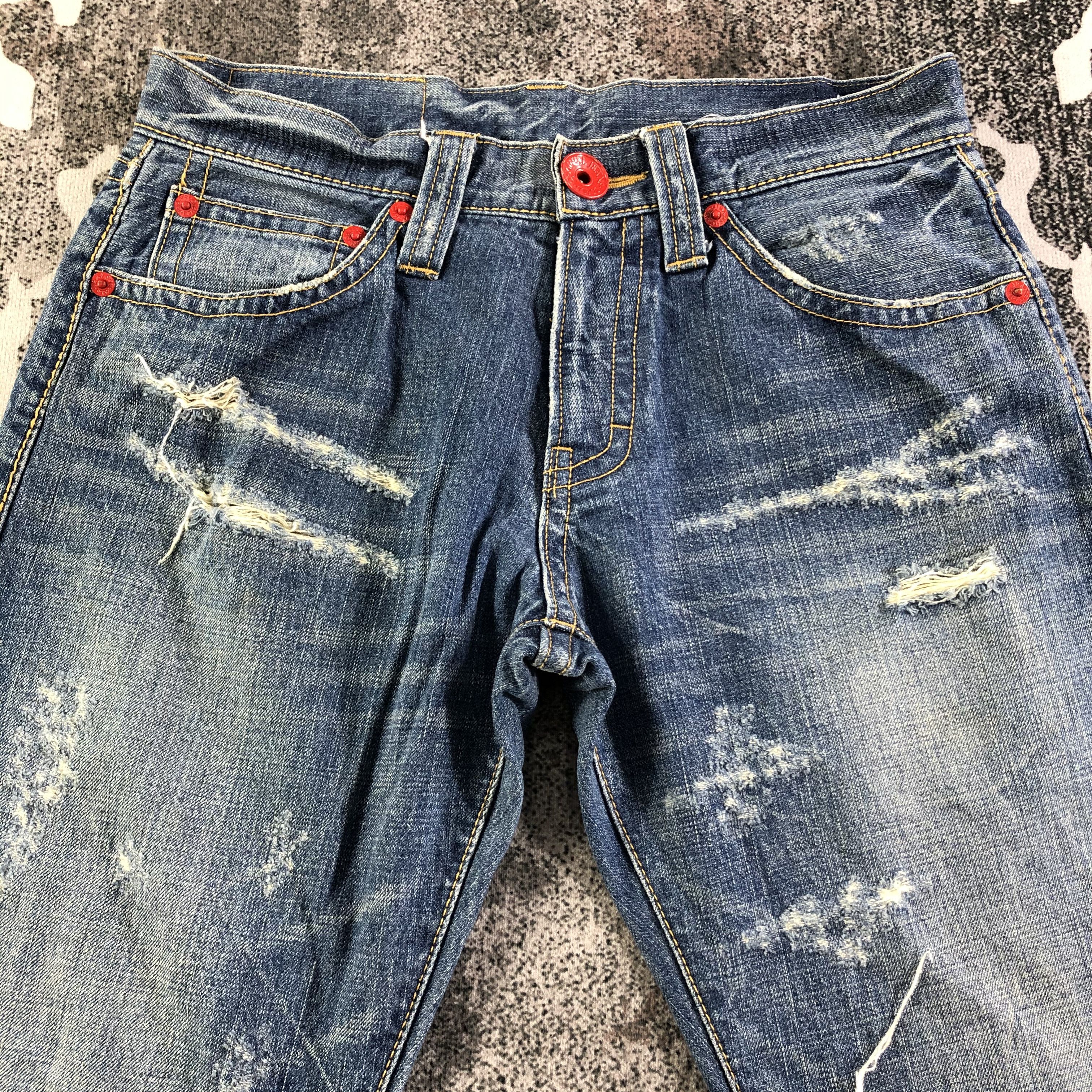 Japanese Brand Co&Lu Jeans Ripped Denim KJ2368 Size US 26 / EU 42 - 3 Thumbnail