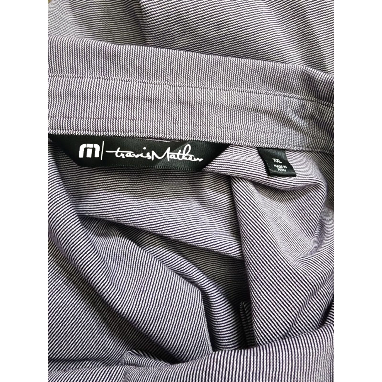 TravisMathew Travis Mathew Mens XXL Golf Performance Shirt Winter Run Challenge Distress Polo Size US XXL / EU 58 / 5 - 7 Thumbnail