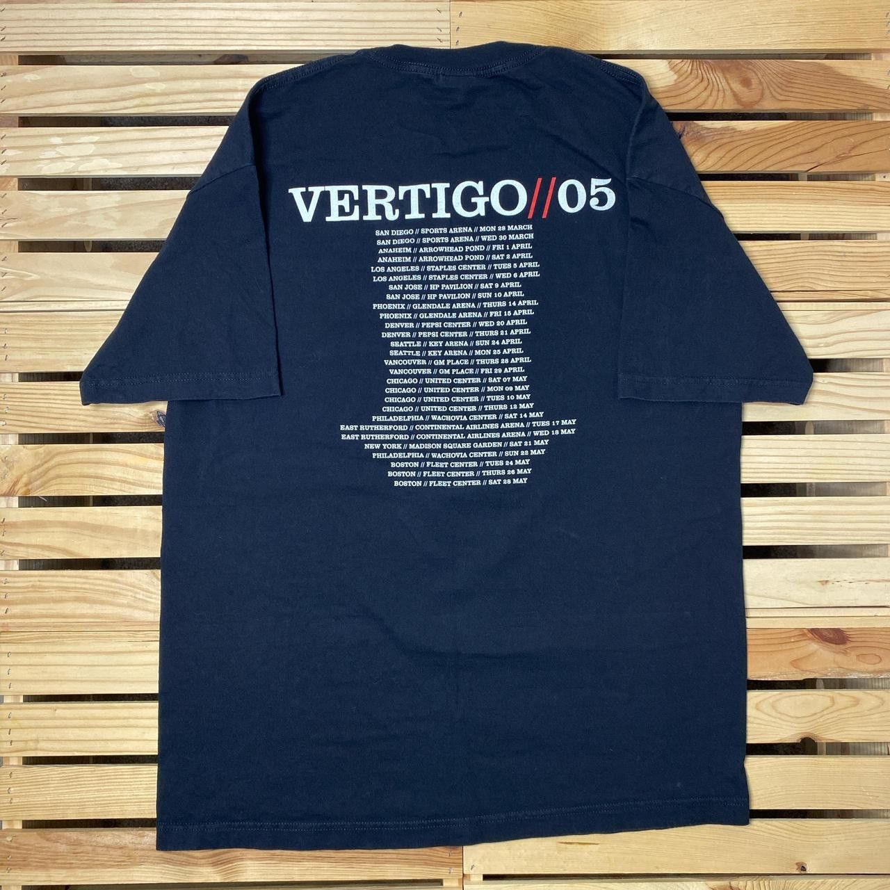 Other Vintage U2 Vertigo Tour 2005 Black Band Tee Size XL Size US XL / EU 56 / 4 - 2 Thumbnail