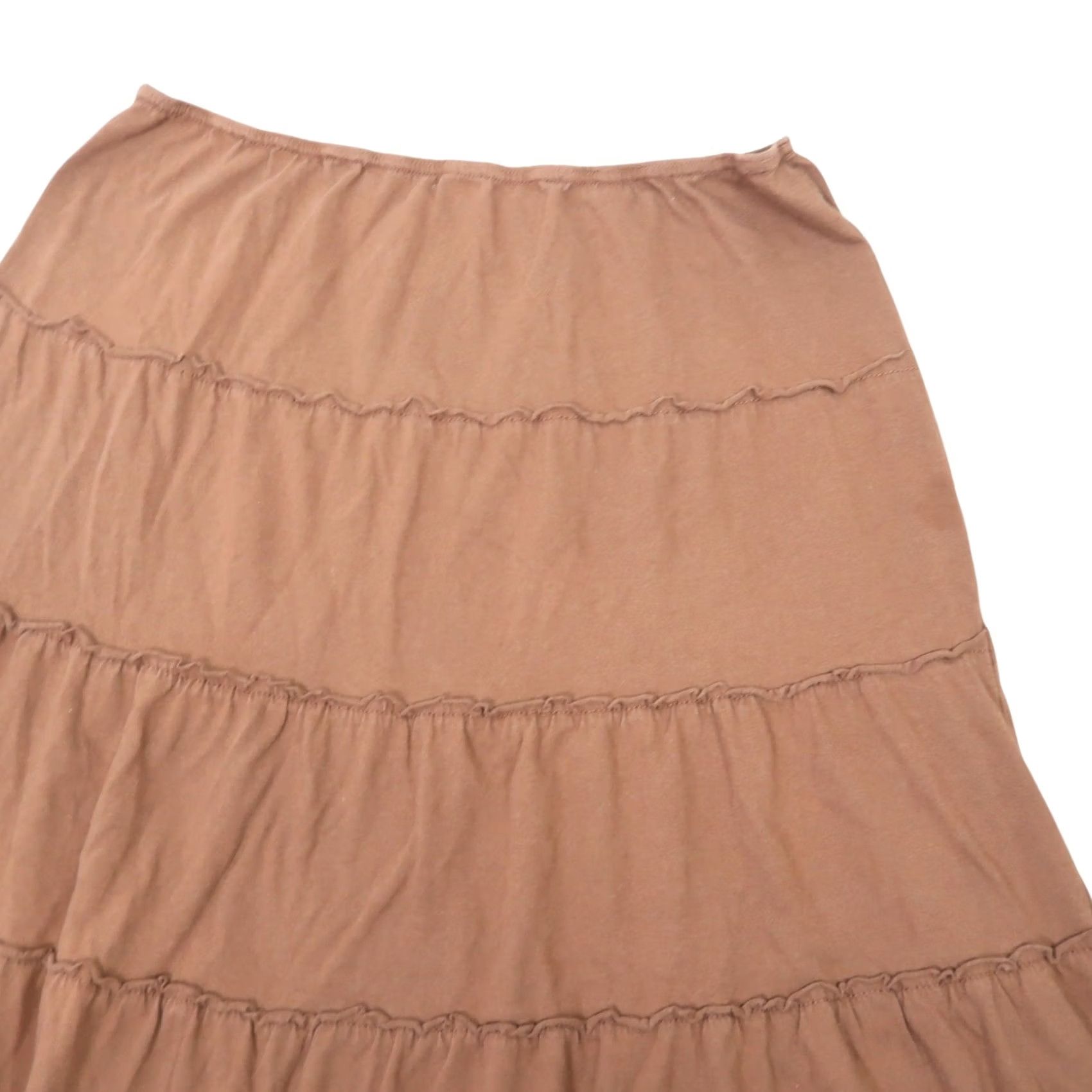 Vintage VINTAGE Clues COLLECTIONS Skirt Midi Peasant Brown Low Rise L Womens Bohemian Hippie 2000s Adjustable Waist 28" Length Regular Spring Summer Fall Size 36" / US 14 / IT 50 - 2 Thumbnail
