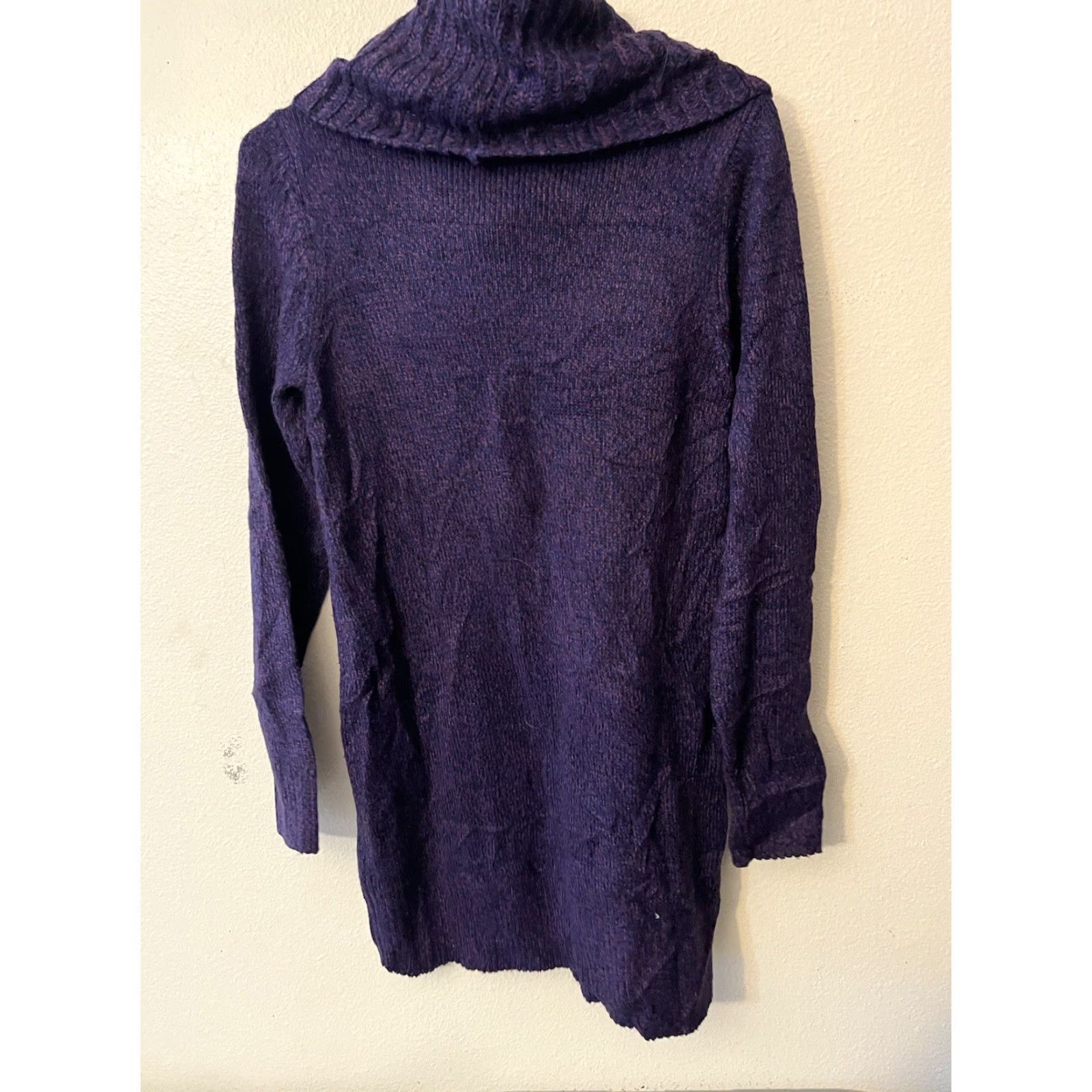H&M H&M Sweater Shirt Women Cowl Neck Hi-Lo Long Sleeve Purple Pullover Size S Small Regular Solid 000 Size S / US 4 / IT 40 - 3 Thumbnail