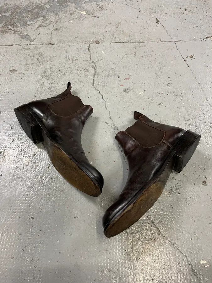 Vintage 2000s Massimo Rebecchi Brown Leather Ankle Boots Size US 9 / EU 42 - 3 Thumbnail