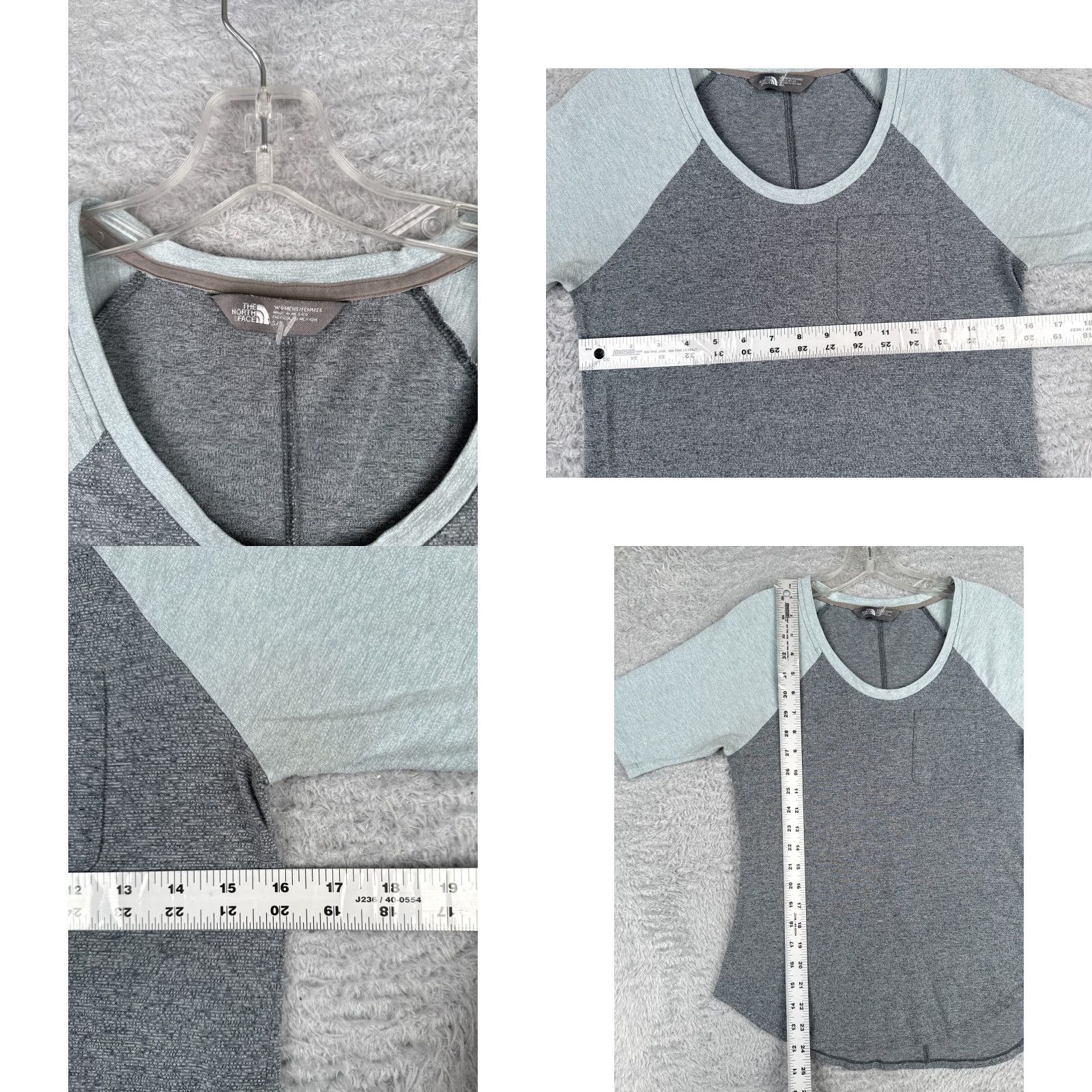 The North Face The North Face Shirt Women S Gray Blue Short Sleeve Raglan Pocket Crew Neck Pullover Casual Travel All Seasons breathable Size S / US 4 / IT 40 - 8 Thumbnail