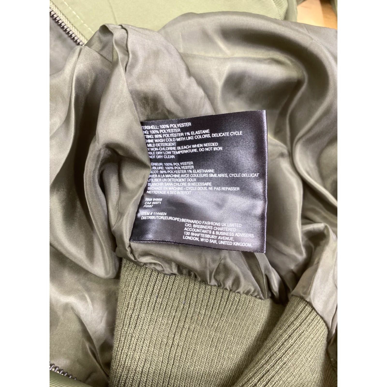Vintage Bernardo Bomber Jacket Mens M Green Casual Zip Pockets Size US M / EU 48-50 / 2 - 7 Thumbnail