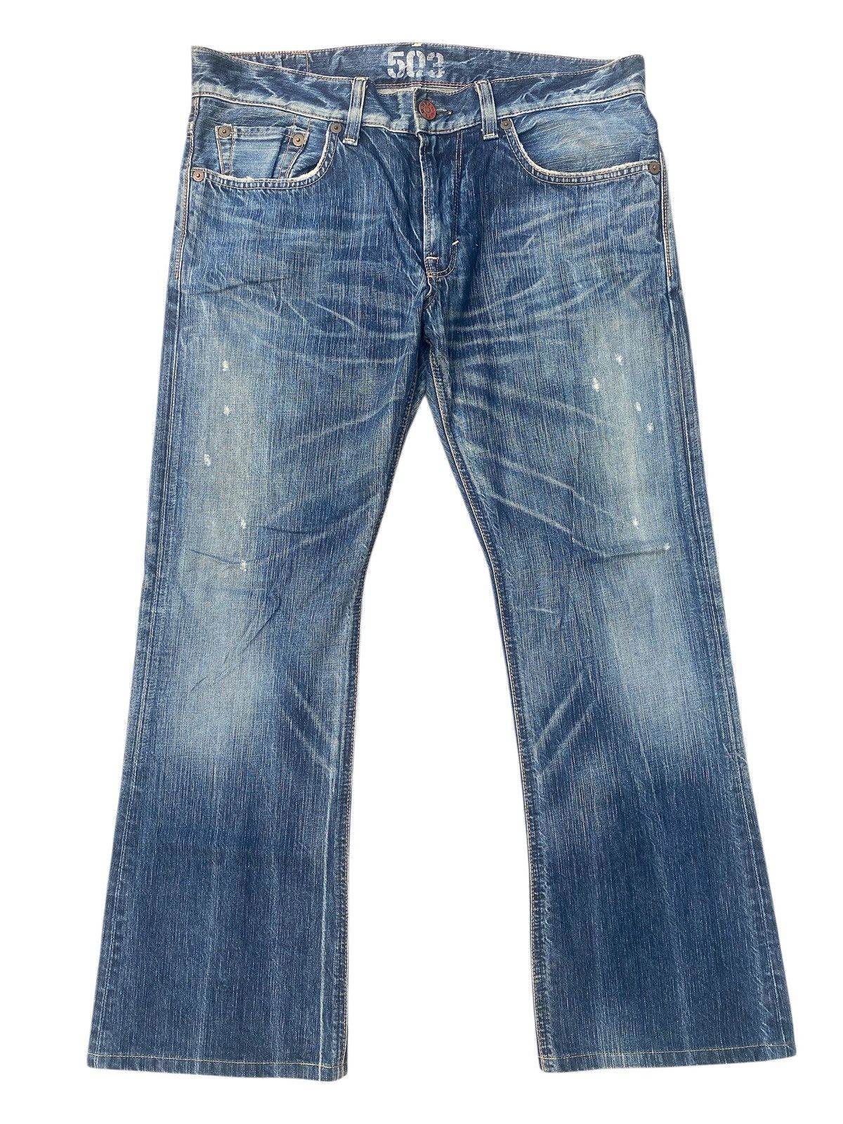 Edwin × If Six Was Nine × Vintage Vintage Flare Edwin Blue Trip Honeycomp Jeans Size US 36 / EU 52 - 3 Thumbnail