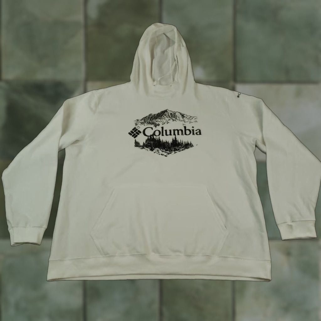 Logo 7 Columbia Hoodie Mens 2XL White Pullover Hooded Logo Outdoors Casual Shirt Size US XXL / EU 58 / 5 - 1 Thumbnail