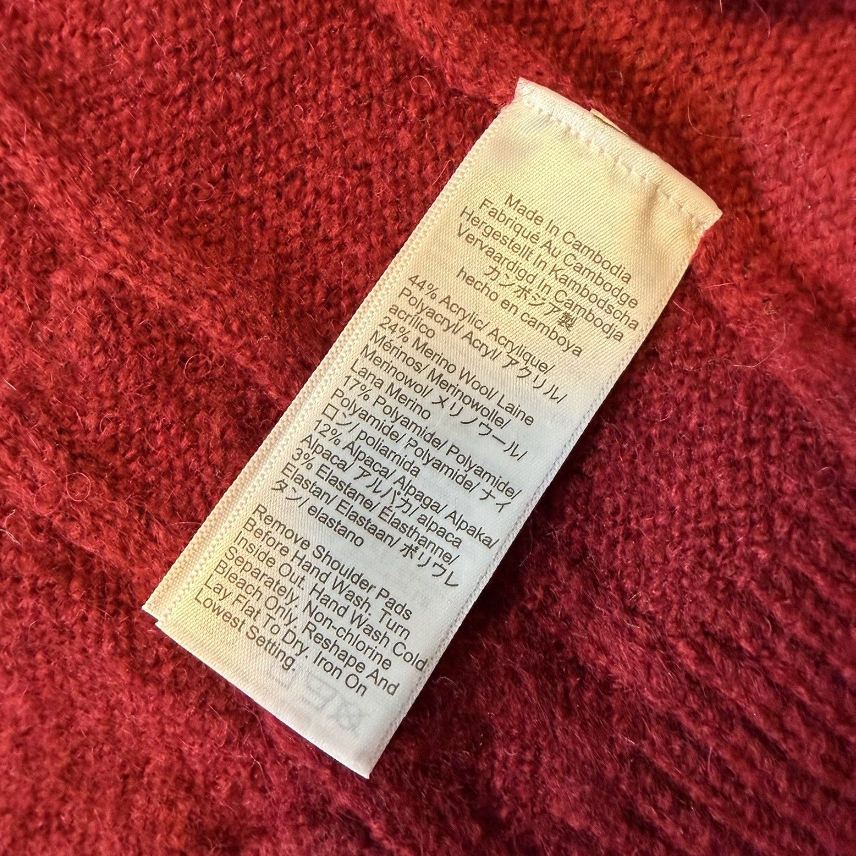 J.Crew J.Crew Cardigan Women’s Small Red Wool Blend Cable Knit Button Gold Size S / US 4 / IT 40 - 6 Thumbnail