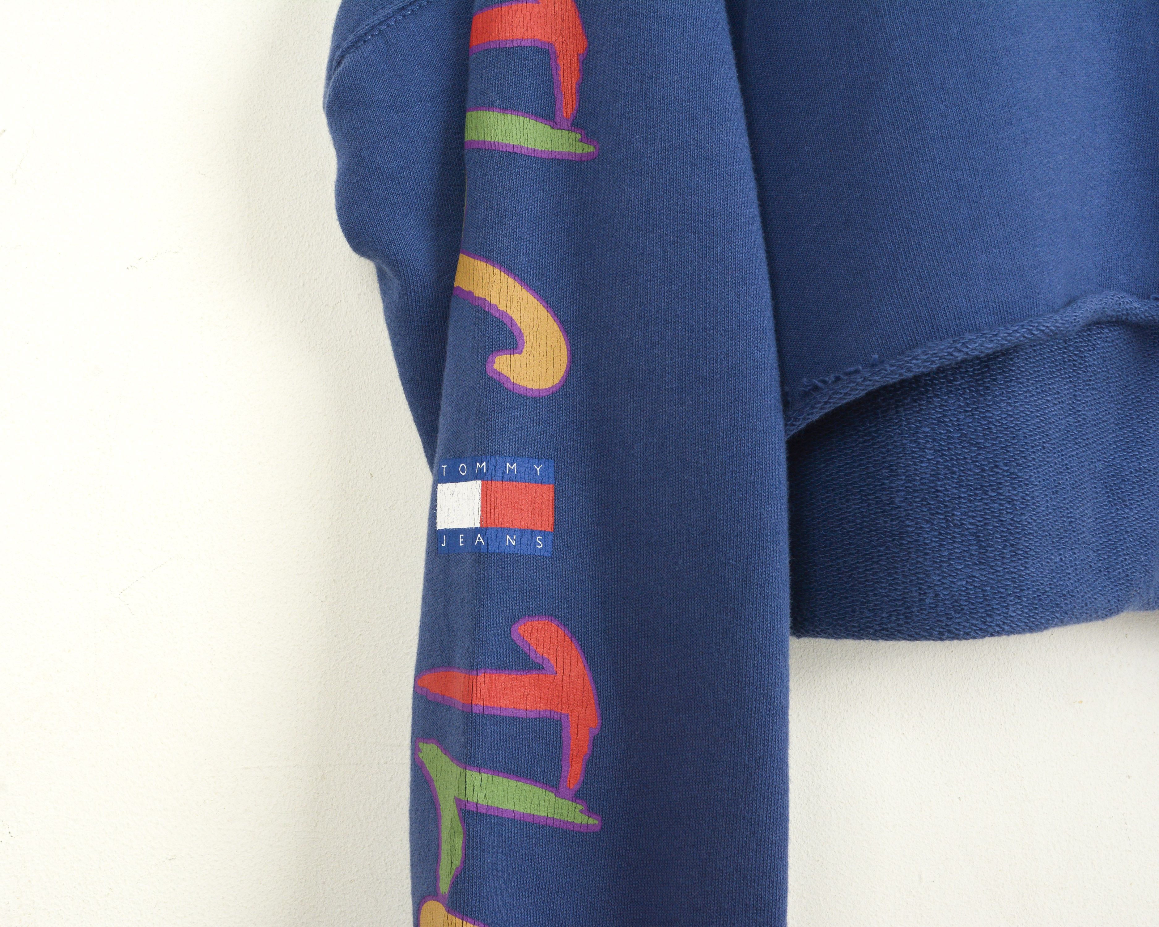 Tommy Jeans TLC Women Crop Hoodie Sweatshirt S Sweater Pullover Jumper Size S / US 4 / IT 40 - 4 Thumbnail
