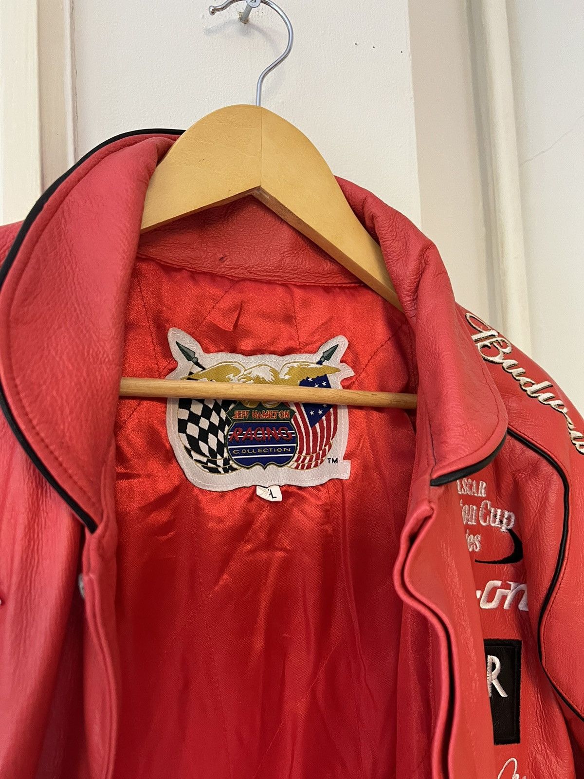 NASCAR × Vintage 1999 Jeff Hamilton Dale Earnhardt JR Leather Jacket Size US XL / EU 56 / 4 - 9 Thumbnail