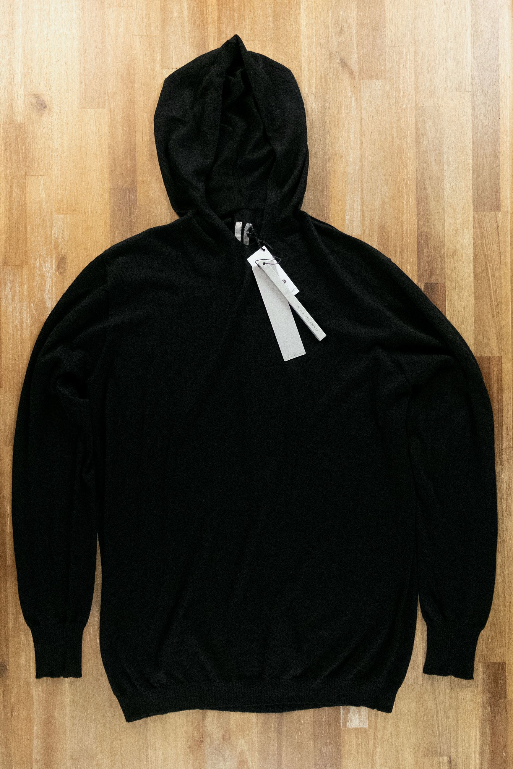 Rick Owens RICK OWENS black hooded oversized wool sweater Large Size US L / EU 52-54 / 3 - 4 Thumbnail