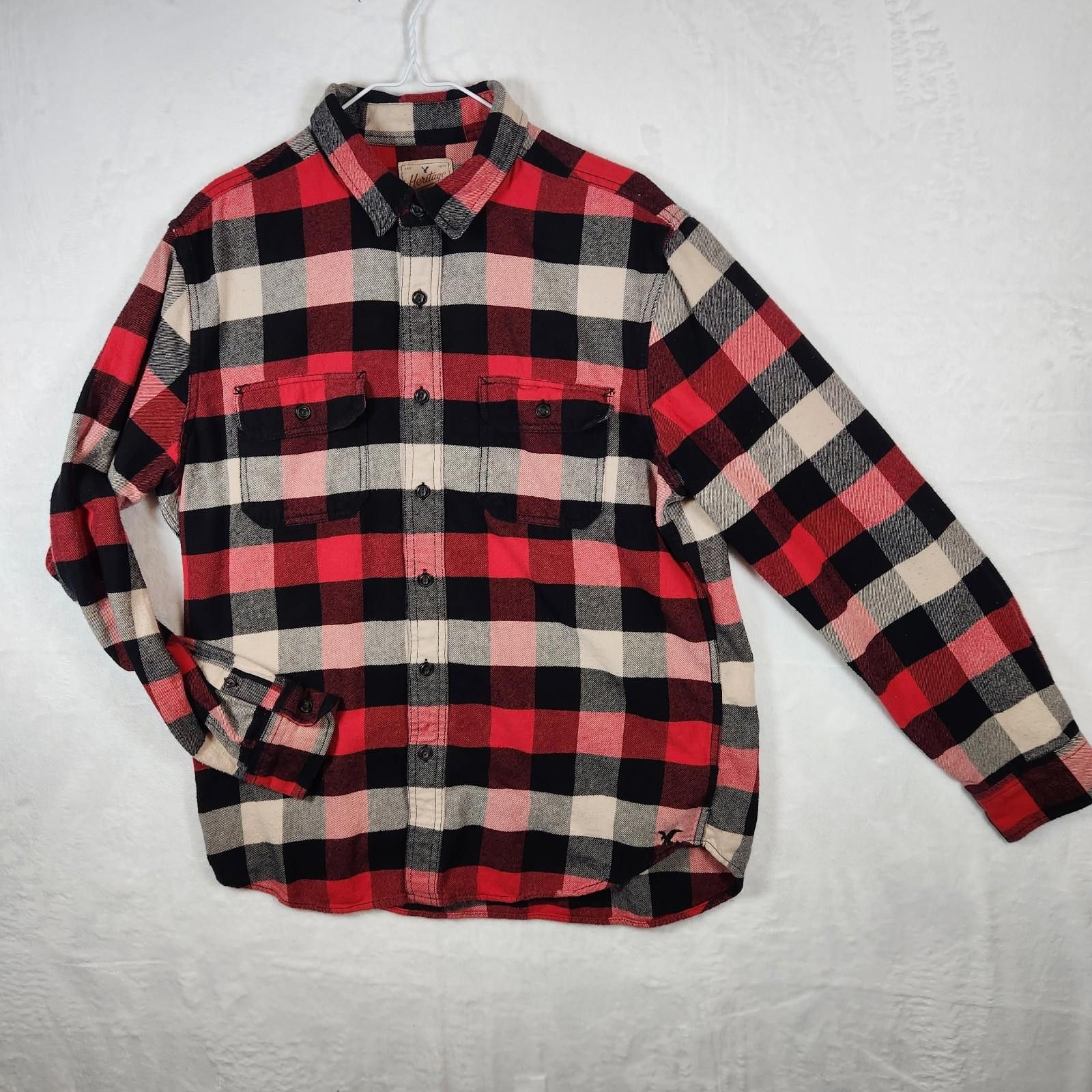 American Eagle Outfitters American Eagle Heritage Flannel Plaid Shirt Size Large Size US L / EU 52-54 / 3 - 1 Thumbnail