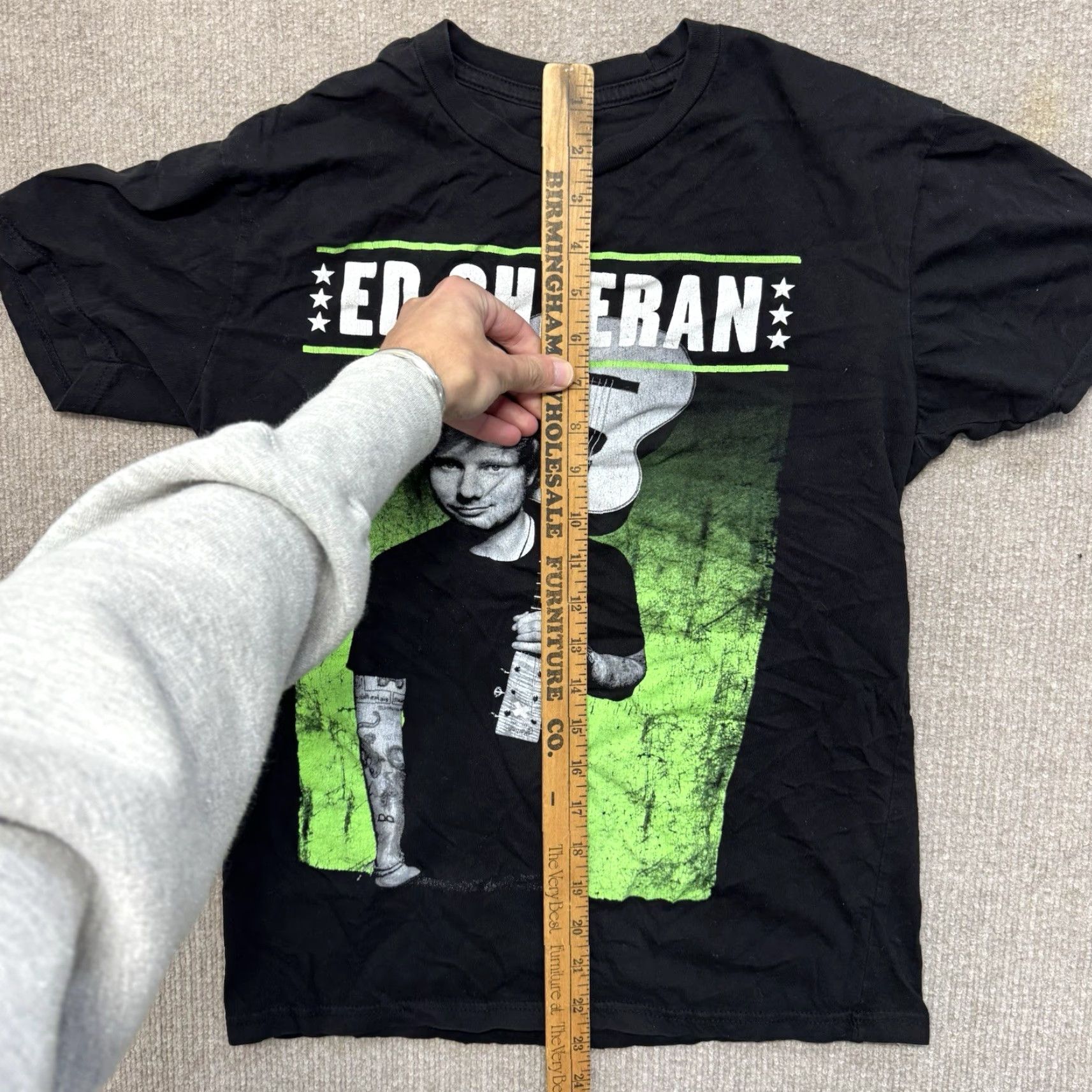 Vintage Ed Sheeran Concert T Shirt Men’s M Green Guitar Music 2015 Size US M / EU 48-50 / 2 - 5 Thumbnail