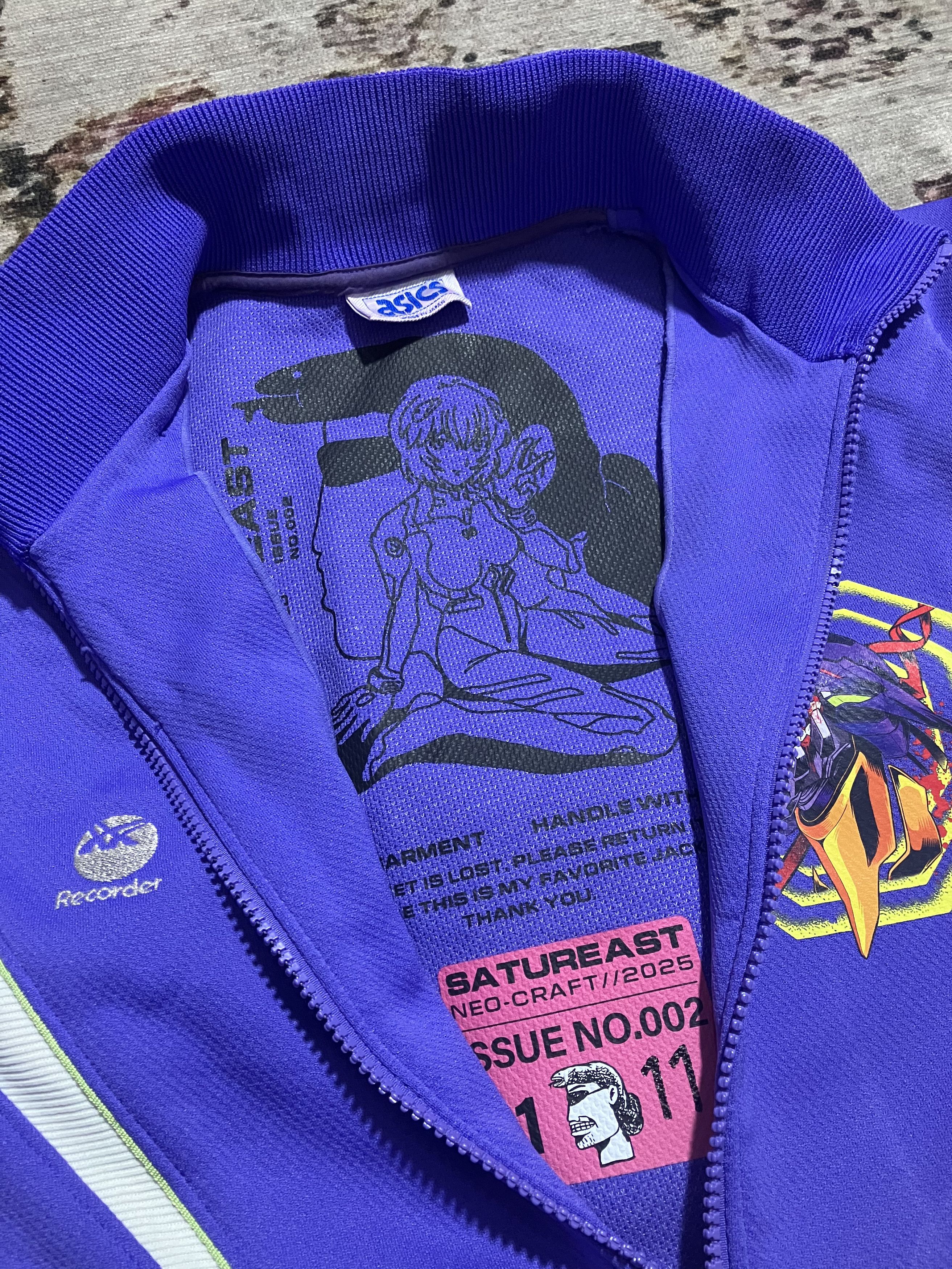 Anime Rework Jersey Anime Evangelion in Purple Asics Tracktop Size US XL / EU 56 / 4 - 3 Thumbnail