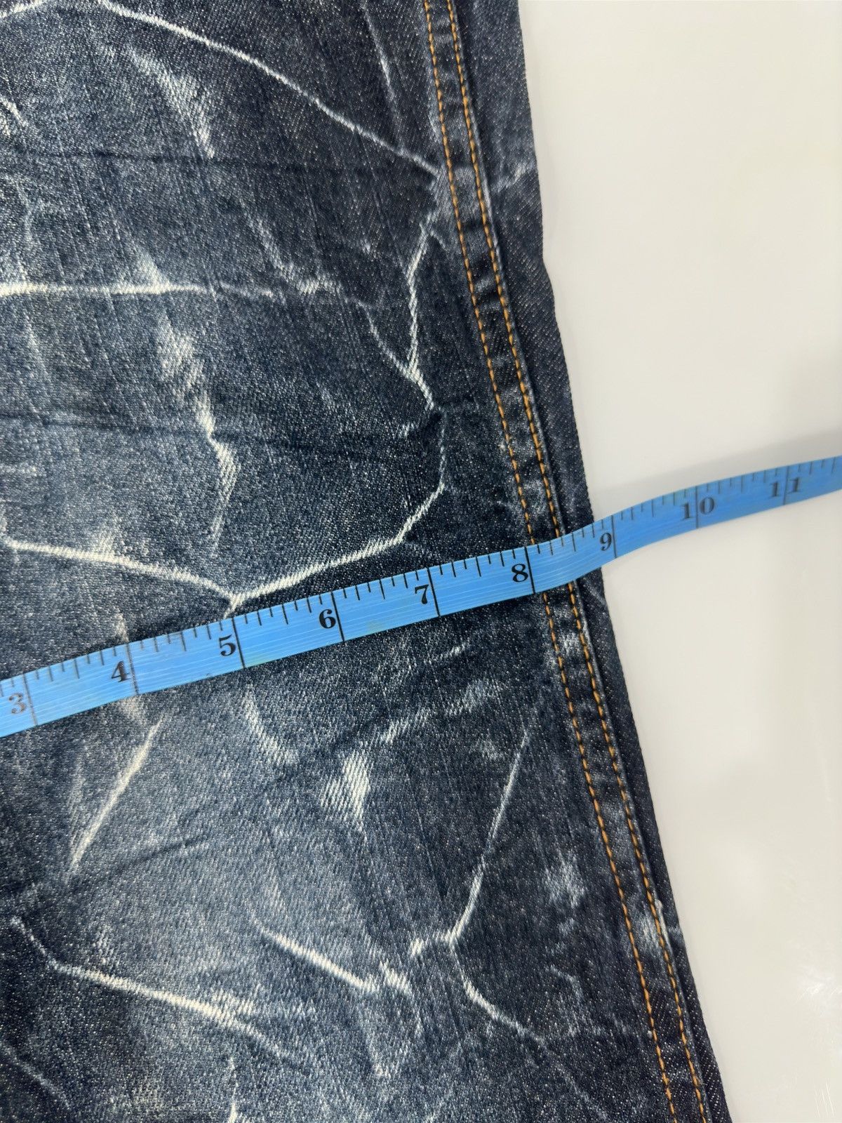 If Six Was Nine × Japanese Brand × Le Grande Bleu (L.G.B.) Vintage Y2k Nylaus Clawmark Faded Jeans Undercover Style Size US 29 - 20 Thumbnail