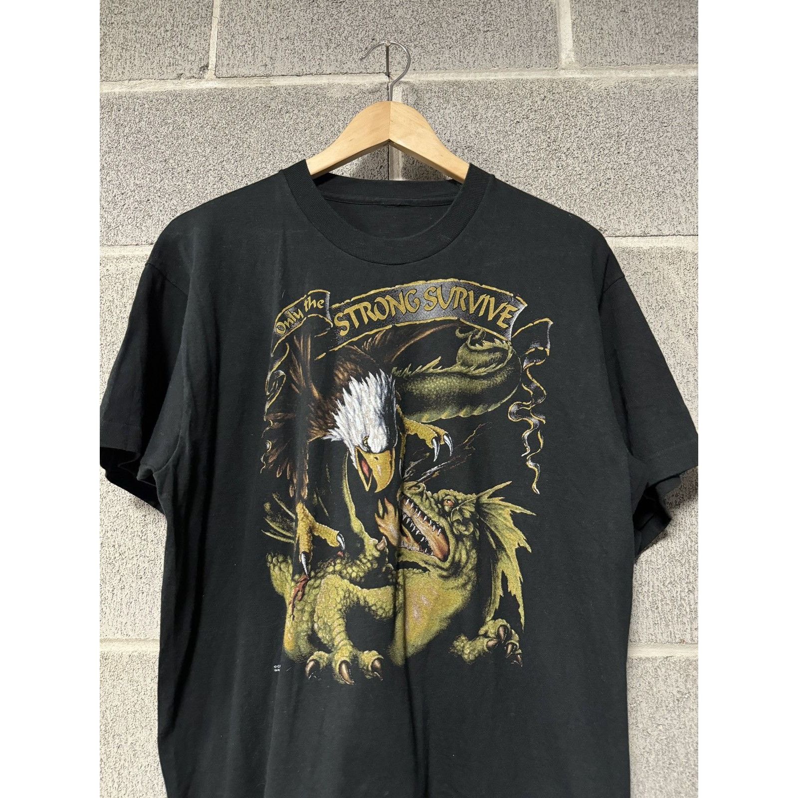 Vintage Thrashed Faded Dragon Eagle Shirt ERD Grunge Biker Size US L / EU 52-54 / 3 - 5 Thumbnail