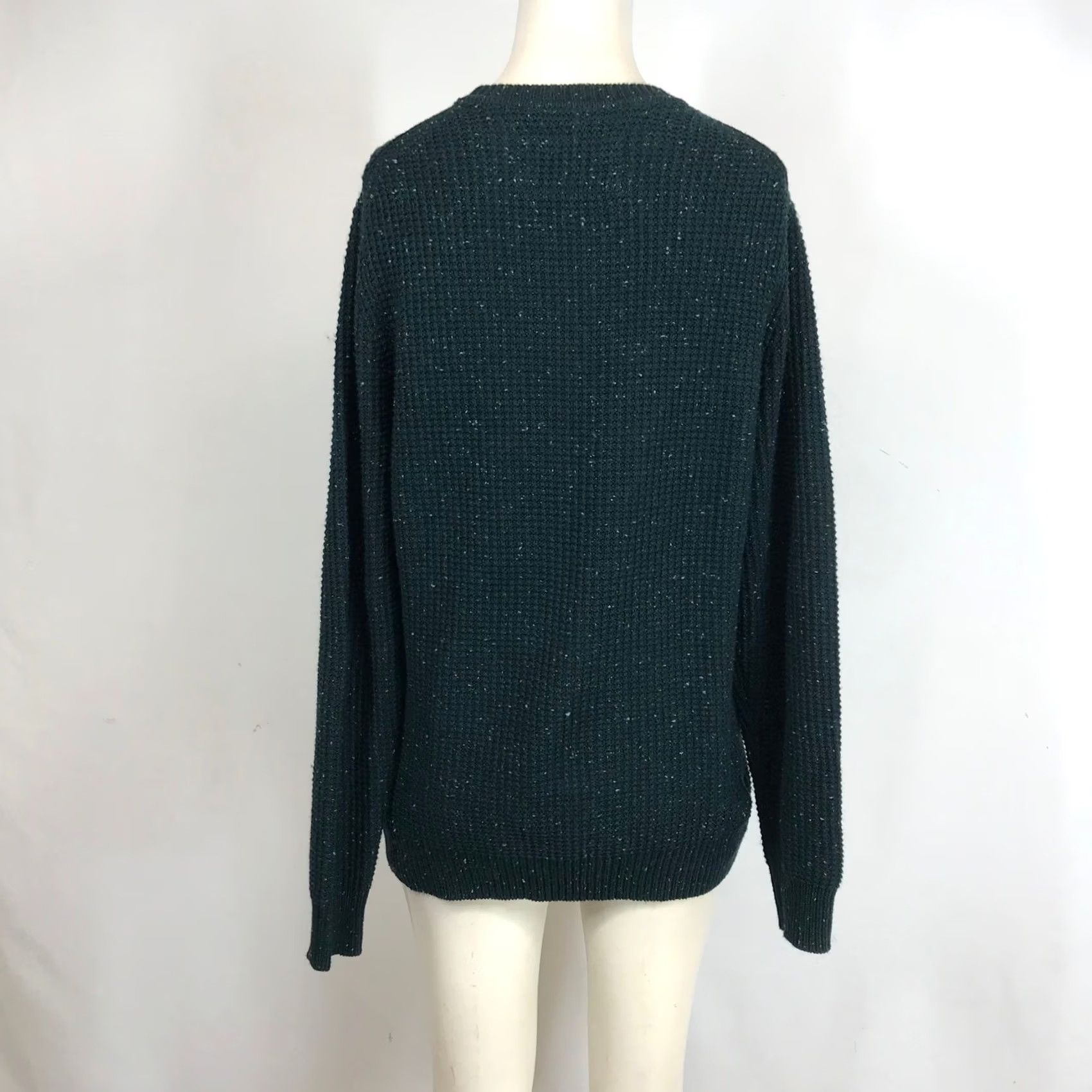 Vintage Jetty Dark Green Speckled Knit Sweater Crew Neck Long Sleeve Casual Mens S Size US S / EU 44-46 / 1 - 5 Thumbnail