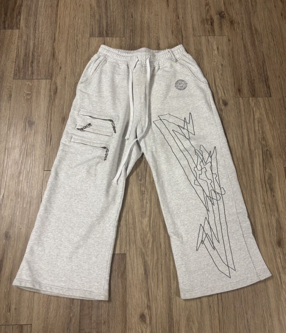 Other Custom Made Baggy Embroidered Sweatpants w/ Custom Zipheads Size US 30 / EU 46 - 1 Thumbnail