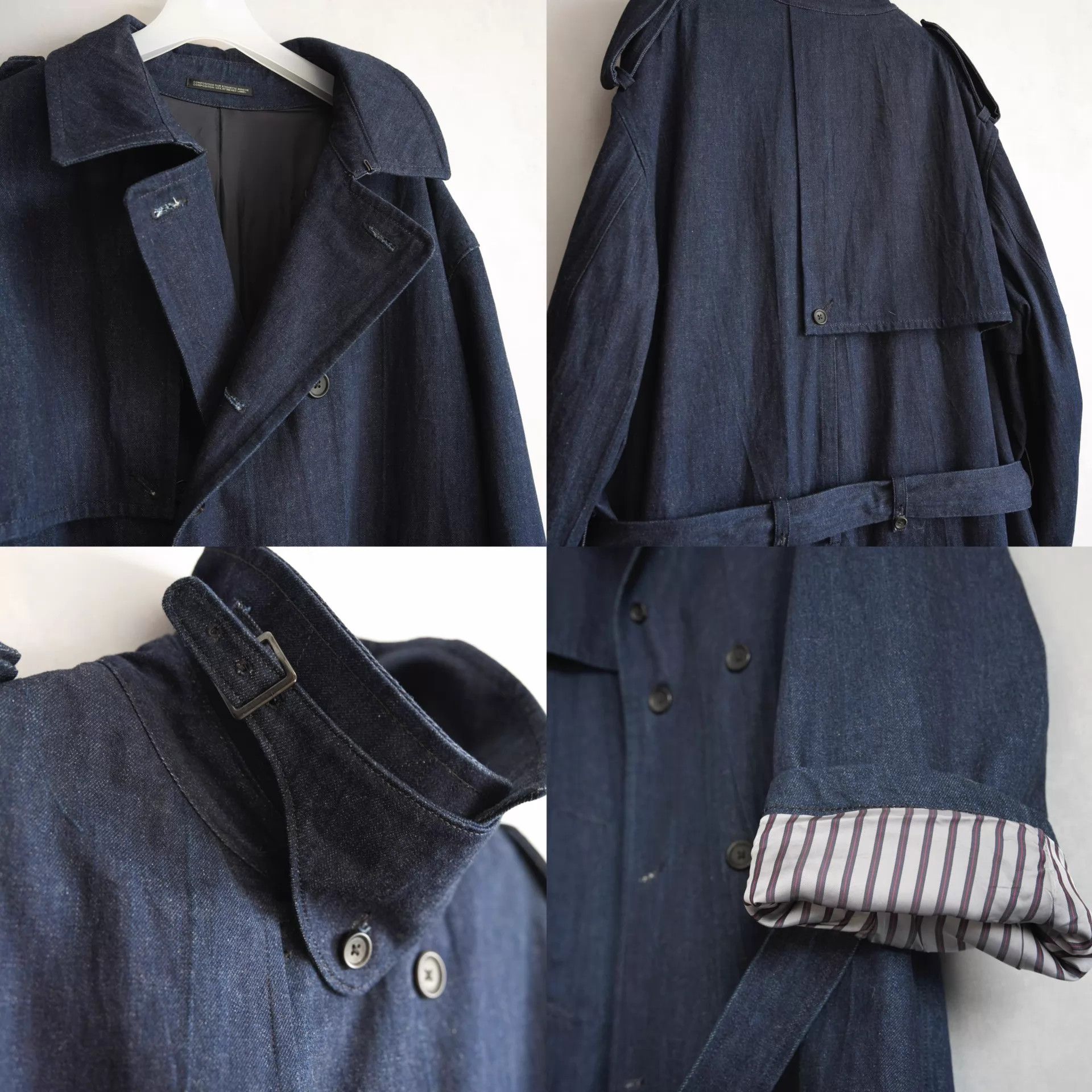 Yohji Yamamoto Yohji Yamamoto 23AW DB Asymmetric Military Trench Coat Size US L / EU 52-54 / 3 - 7 Thumbnail