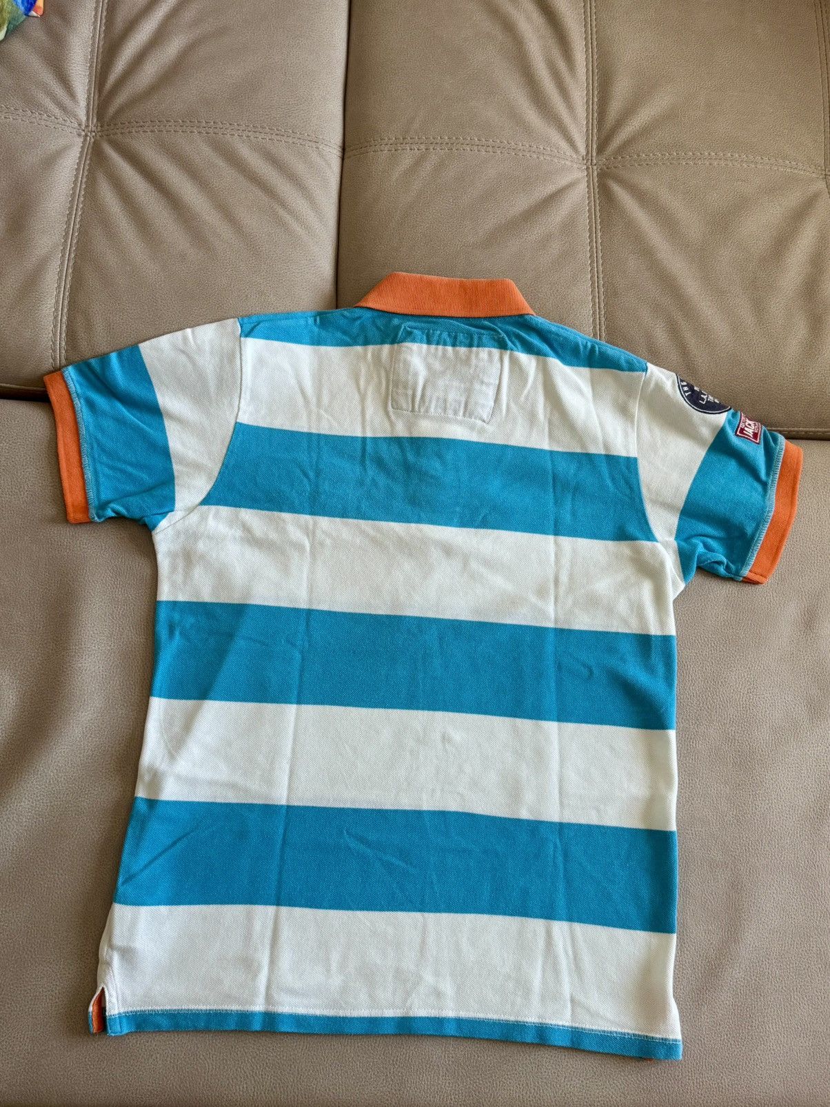 Jack & Jones Jack & Jones Boys Polo Shirt S – Striped with Logo & Patches Size US S / EU 44-46 / 1 - 2 Thumbnail