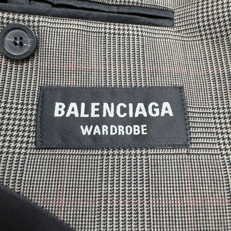 Balenciaga Balenciaga checkered suit jacket Size US L / EU 52-54 / 3 - 3 Thumbnail