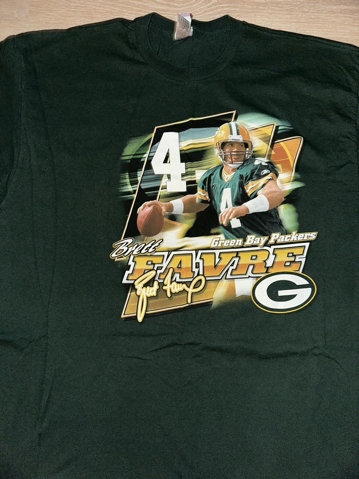 NFL × Vintage Vintage Brett Favre Green Bay Packers NFL T-Shirt Size US XXL / EU 58 / 5 - 3 Thumbnail