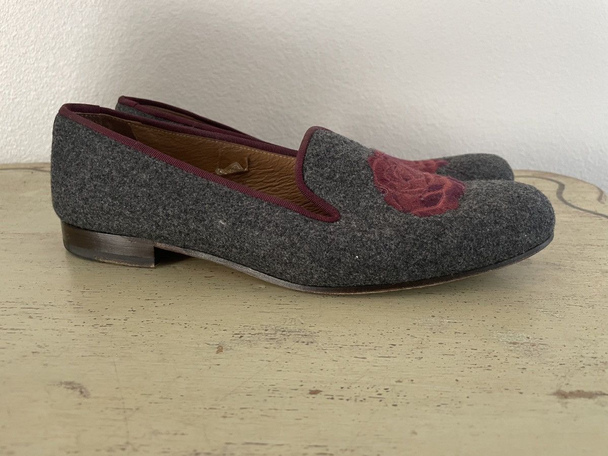 Stubbs & Wootton Wool Flannel Smoking Slippers Size US 10 / IT 40 - 3 Thumbnail