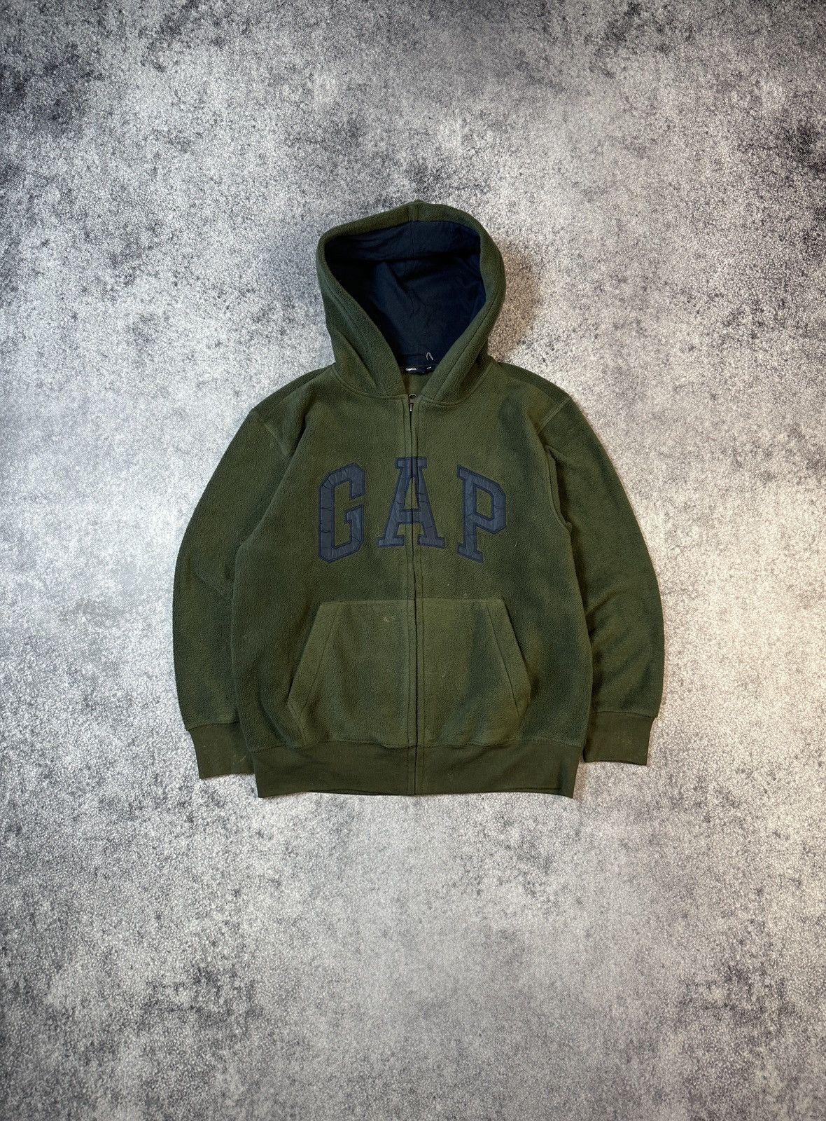 Gap × Vintage Vintage Gap Fleece Zip Up Hoodie Big Logo Streetwear XS Size US XS / EU 42 / 0 - 1 Thumbnail