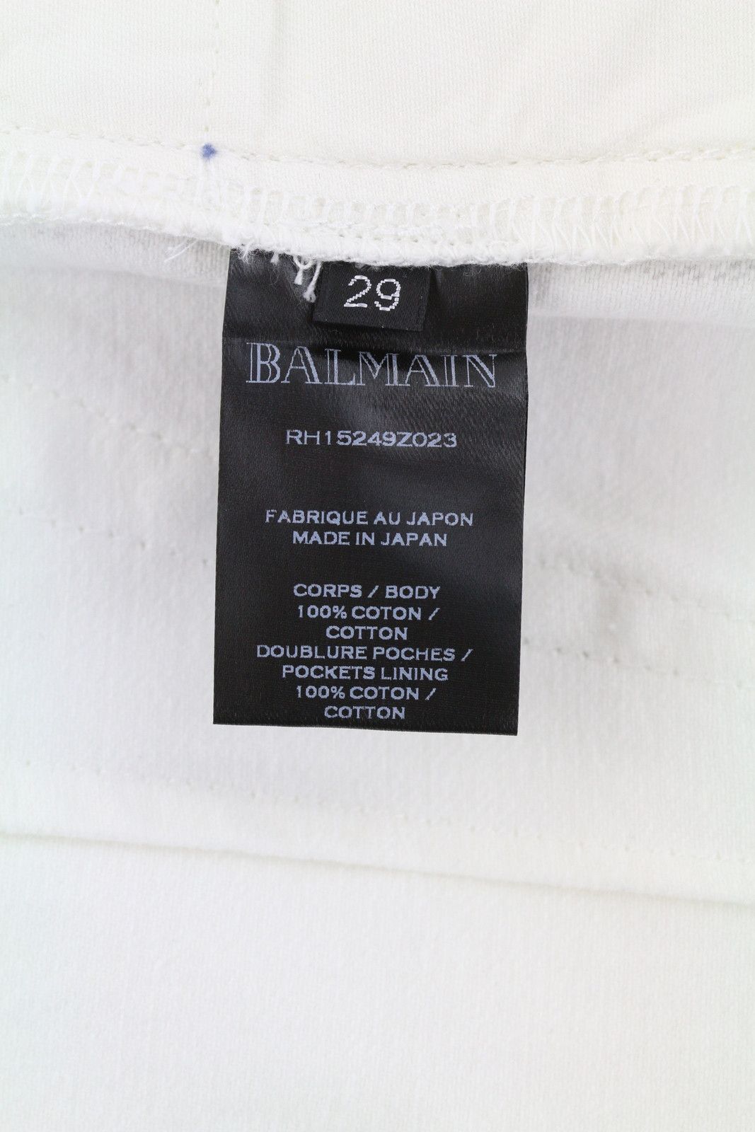 Balmain 29 White Distress Straight Destroyed Jeans 86717 Size US 29 - 7 Thumbnail