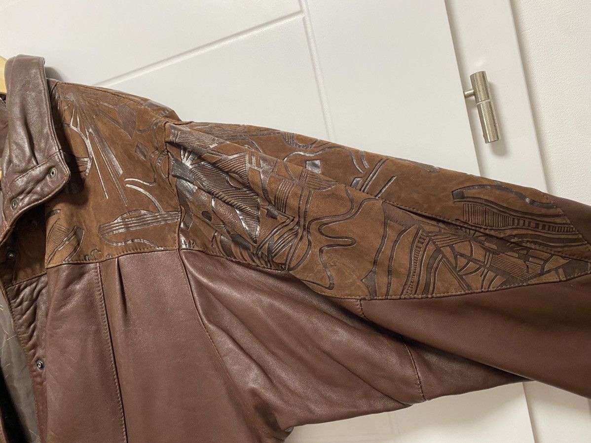 Affliction × Vintage Leather Brown jacket vintage oversize Size L / US 10 / IT 46 - 6 Thumbnail