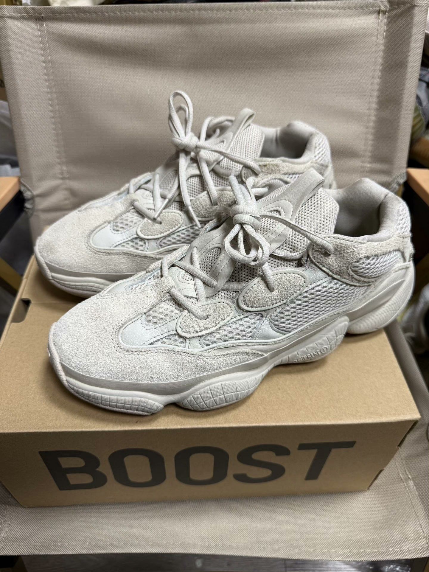 Adidas Adidas YEEZY500 White Lowtop Sneakers 9.5 Men Size US 9.5 / EU 42-43 - 1 Thumbnail