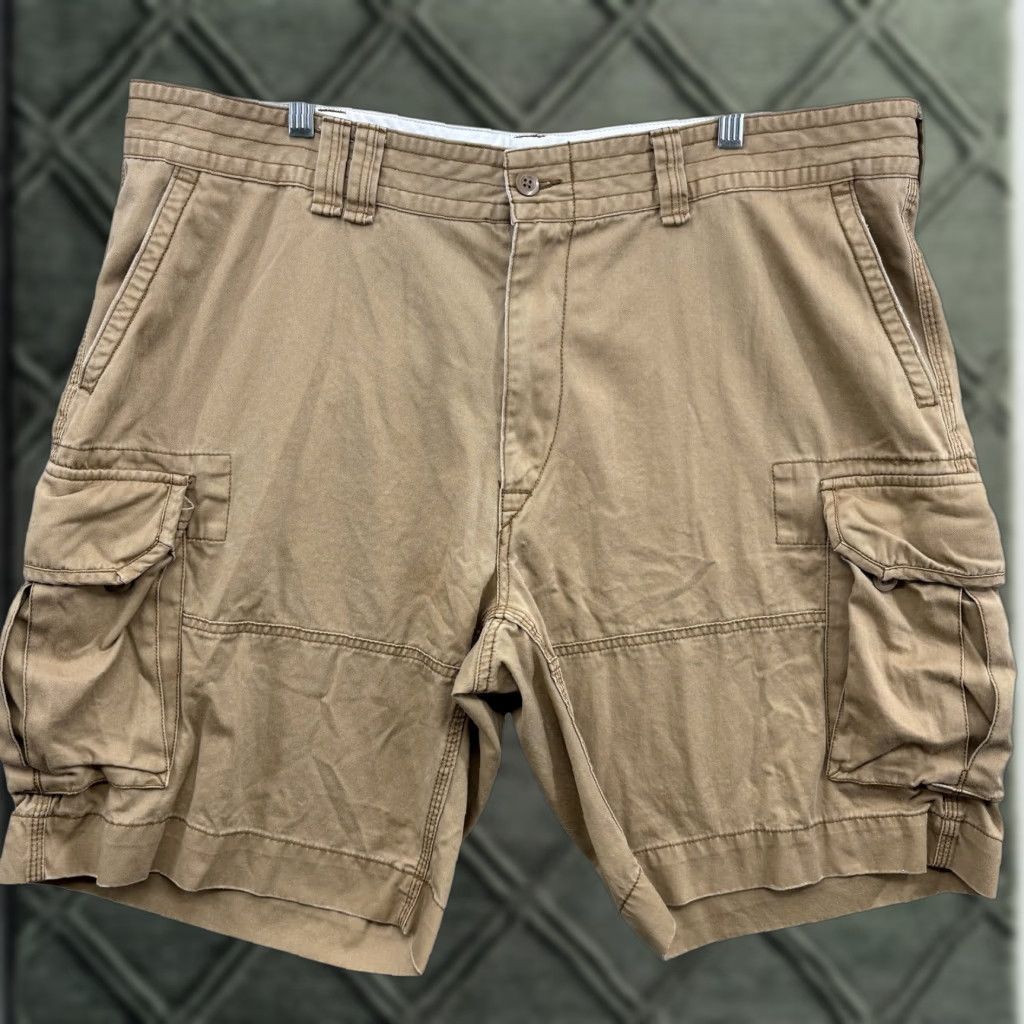 Polo Ralph Lauren Cargo Shorts Mens 42 Khaki Beige Cotton Pocket Chino Outdoor Casual Workwear 12 Inseam