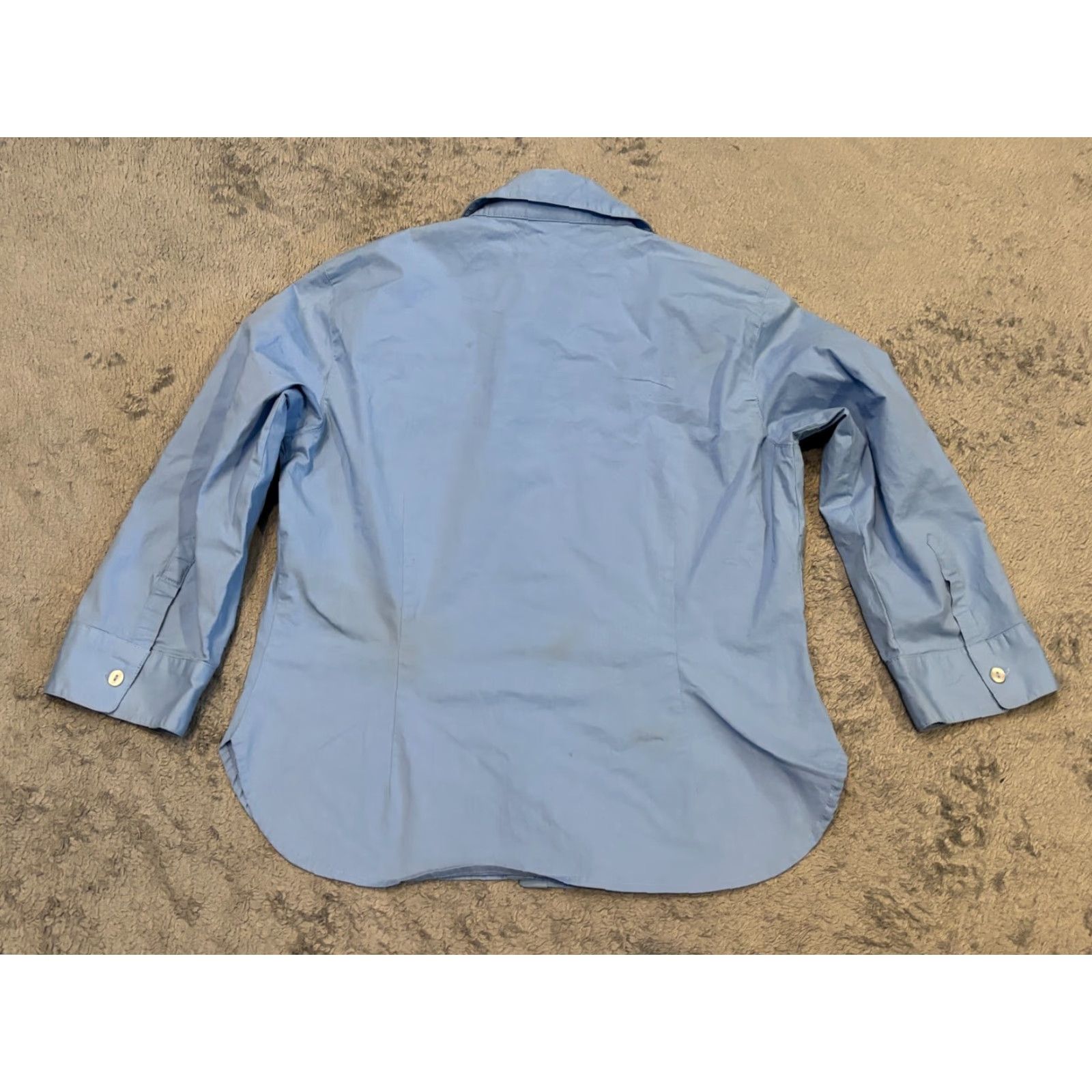 Lacoste Lacoste Shirt Womens M Blue Button-Up Collared 3/4 Sleeve Slim Work Casual Office Size M / US 6-8 / IT 42-44 - 6 Thumbnail