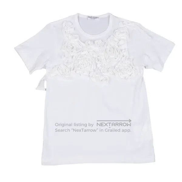 Other Comme Des Garcons size F White vintage rose flower top Size S / US 4 / IT 40 - 2 Thumbnail