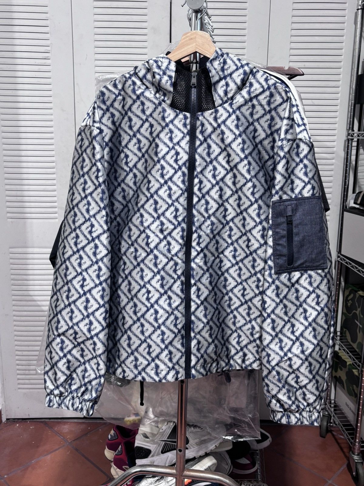 【美品/52!!】FENDI Jacket Reversible Zucca