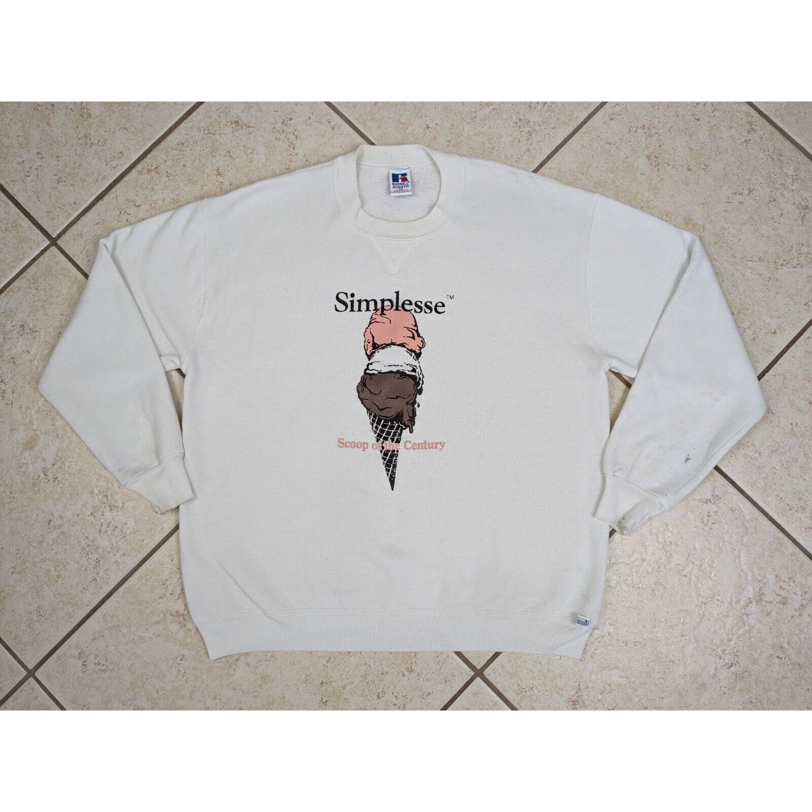 Russell Athletic Vtg Simplesse Sweatshirt Womens XL Diet Food Ice Cream Size XL / US 12-14 / IT 48-50 - 1 Thumbnail