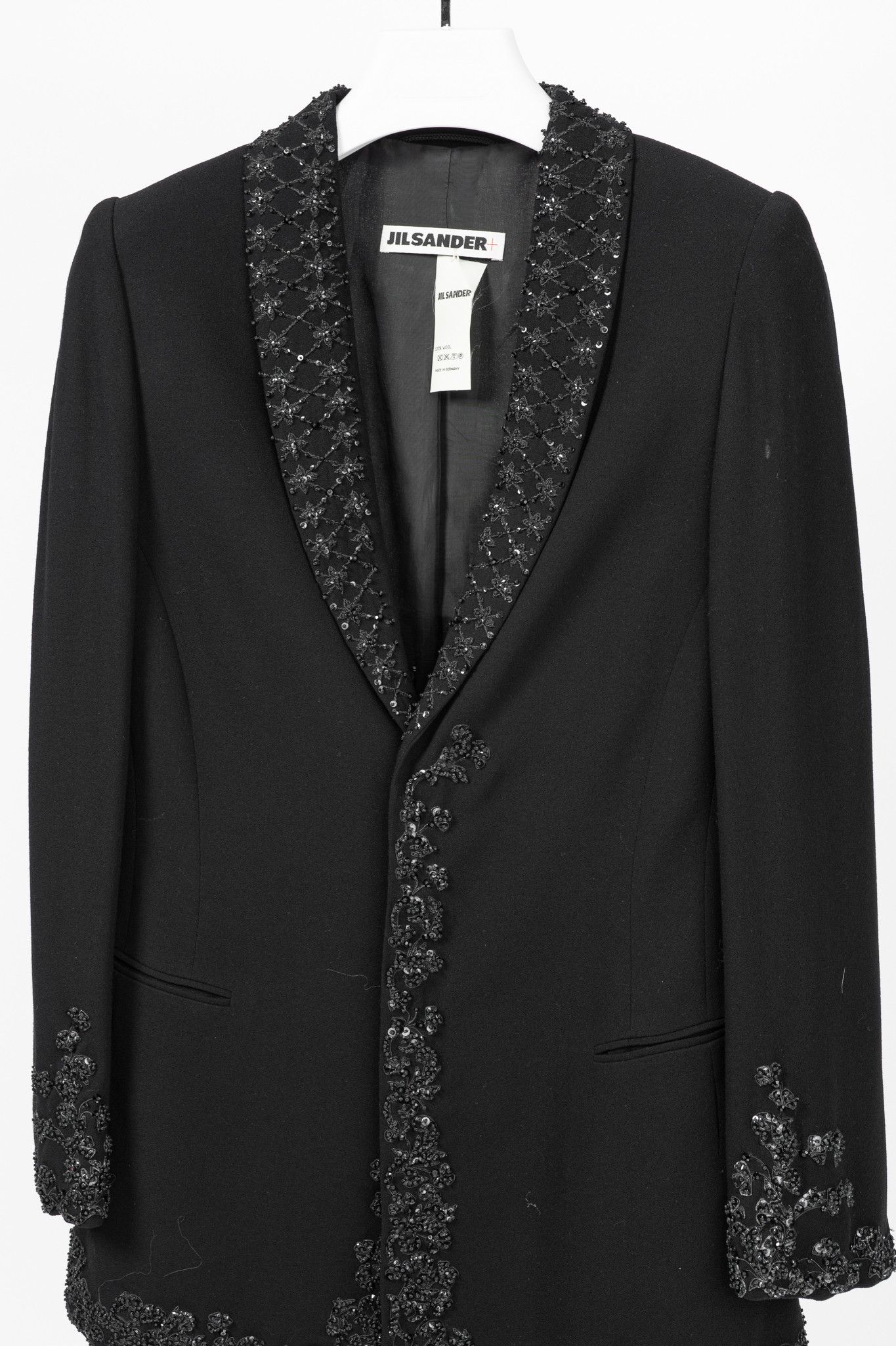 Jil Sander Jil Sander Vintage 90's Black Wool-Crepe Beaded Blazer Size M / US 6-8 / IT 42-44 - 3 Thumbnail