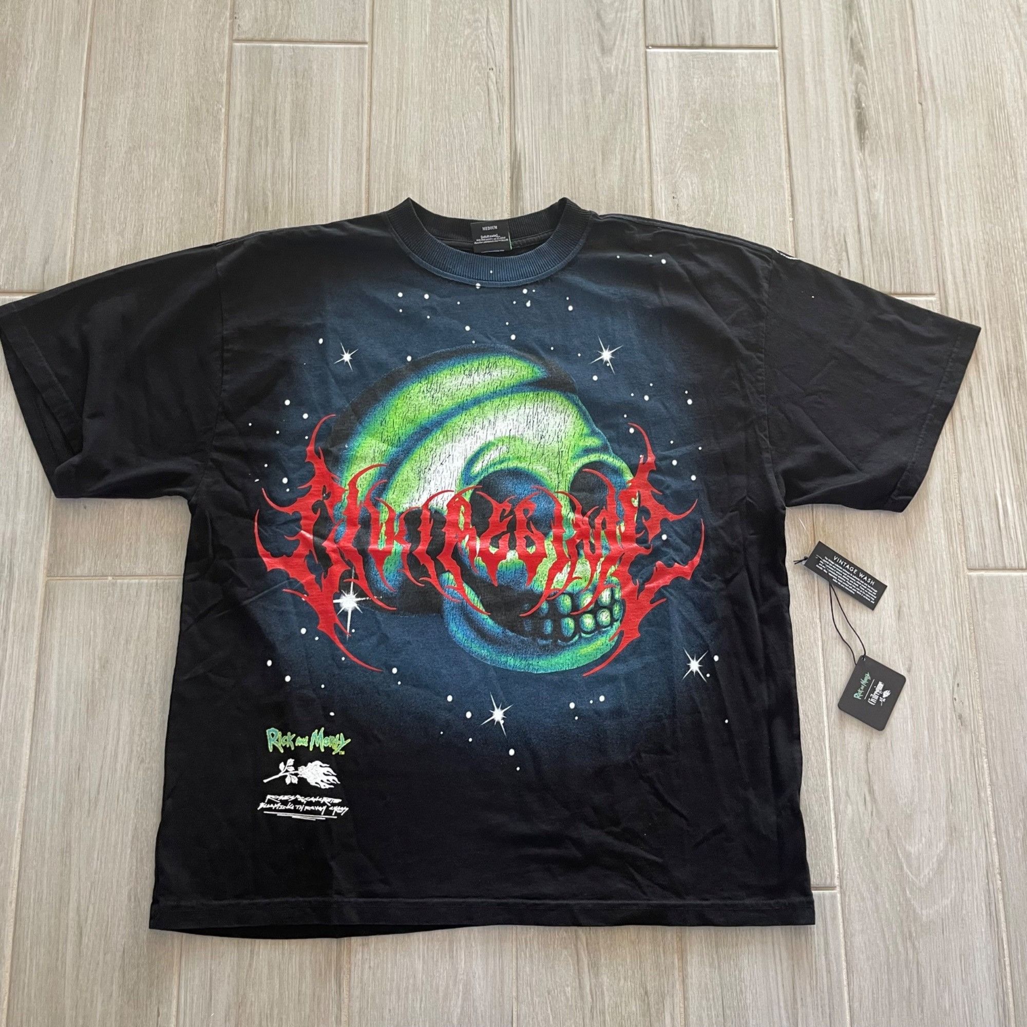 NEW CIVIL REGIME x RICK & MORTY OVERSIZED TEE SZ M