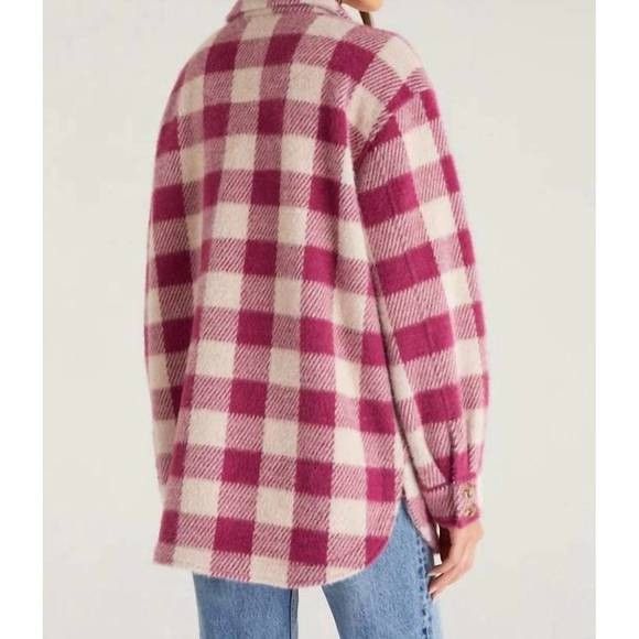 Z Supply Z Supply Plaid Check Tucker Super Soft & Cozy Berry Color Ja Size S / US 4 / IT 40 - 3 Thumbnail