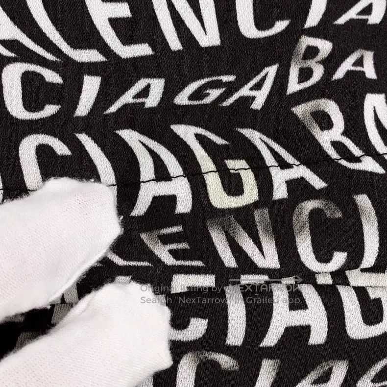 Balenciaga Balenciaga Black and White Color Block Logo Letter Full Pr Size US 38 / EU 54 - 9 Thumbnail