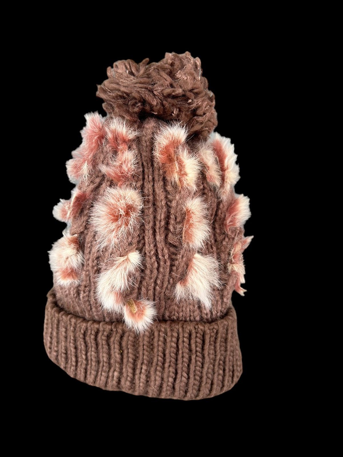Japanese Brand × Kapital × Vintage Japanese Style Rare Knitt Fur Beanie Hats 🎌☠️ Size ONE SIZE - 6 Thumbnail