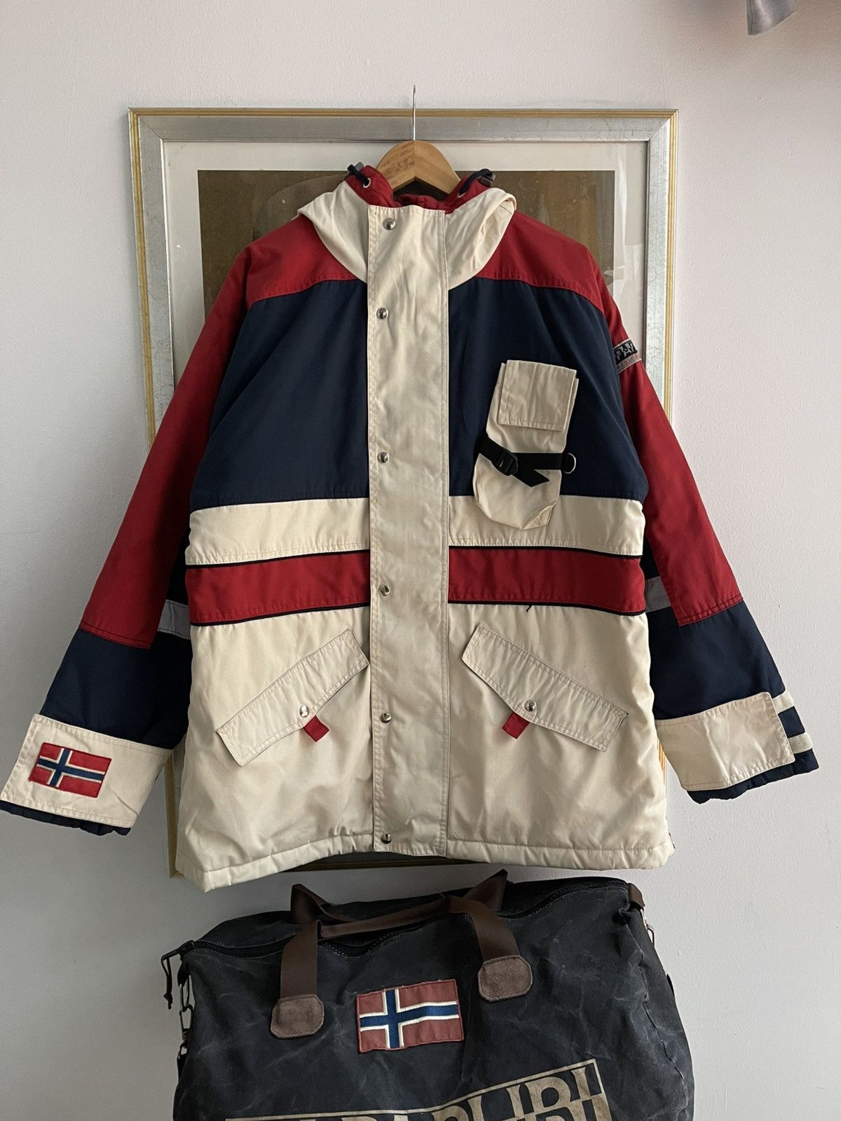 Napapijri Vintage Napapijri Geographic Parka 90s Size US XL / EU 56 / 4 - 1 Thumbnail