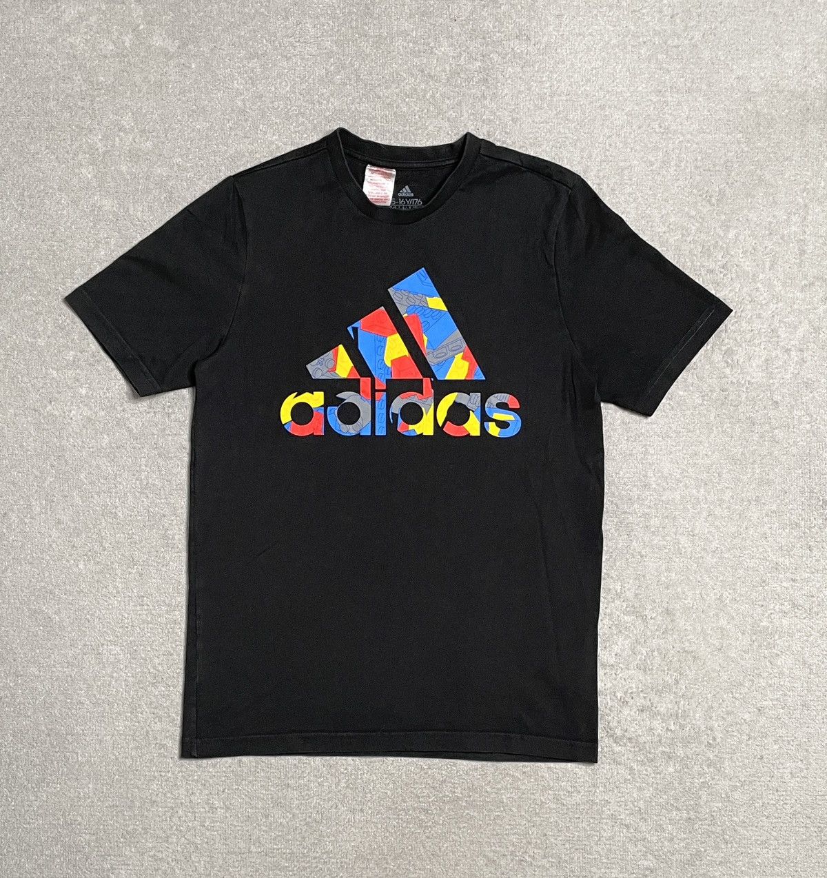 Adidas Vintage Washed Black T-Shirt Tee Adidas Lego Logo Size US S / EU 44-46 / 1 - 1 Thumbnail