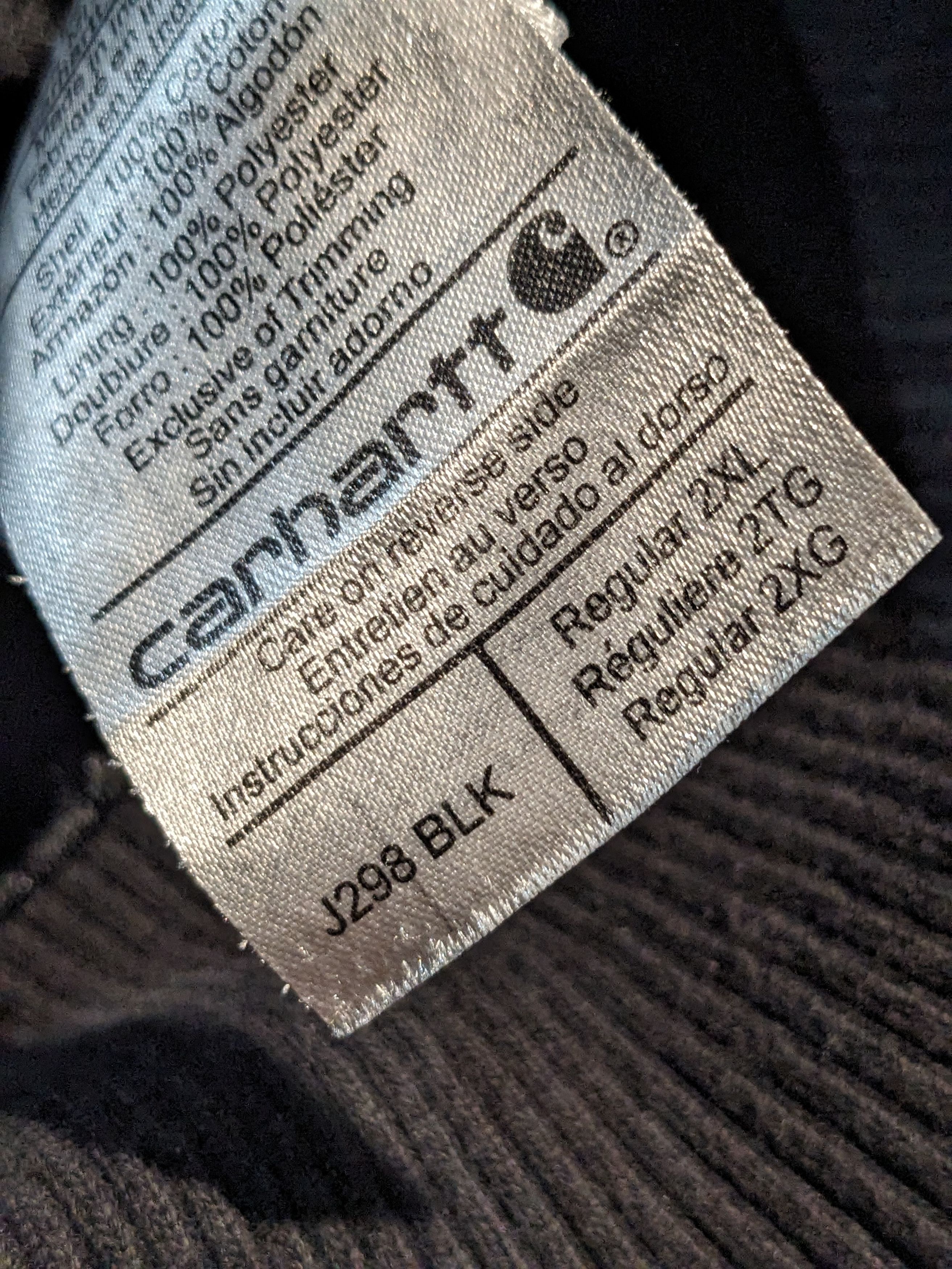 Carhartt × Vintage Vintage Carhartt J298 BLK Regular Canvas Active Jacket Size US XXL / EU 58 / 5 - 5 Thumbnail