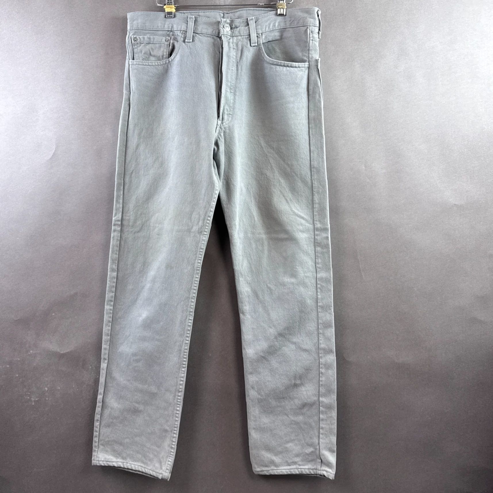 Levi's VINTAGE Levi's 501 Jeans Mens 34x30 Gray 90s Faded Denim Washout Straight Pants Size US 34 / EU 50 - 2 Thumbnail