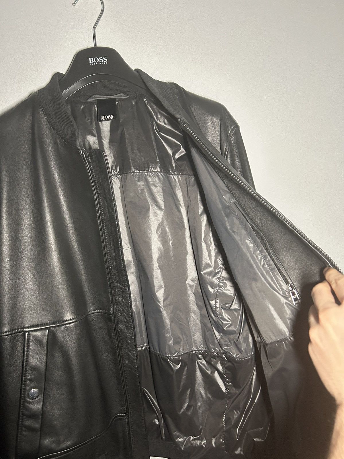 Hugo Boss HUGO BOSS Lamb Leather Jacket FW/20 Size US L / EU 52-54 / 3 - 6 Thumbnail