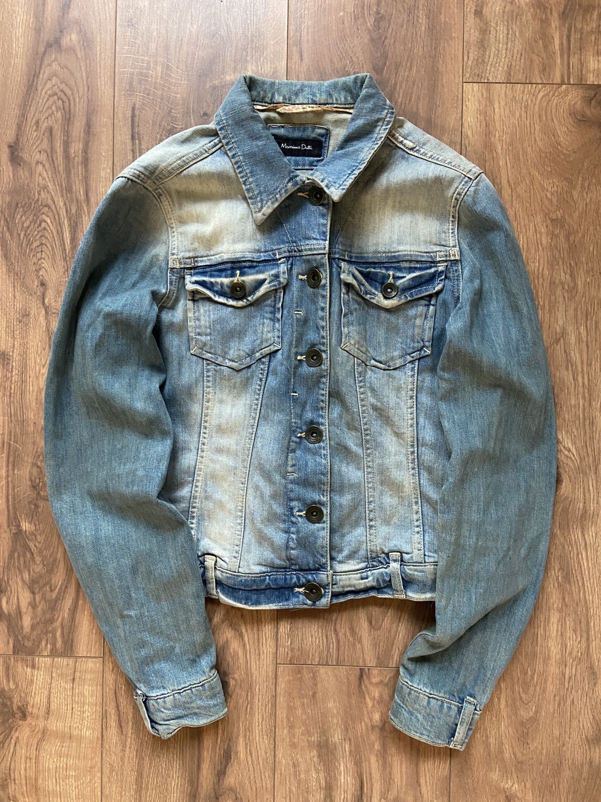 Massimo Dutti Massimo Dutti denim jacket y2k 2000s archive grunge crop fit Size S / US 4 / IT 40 - 1 Thumbnail
