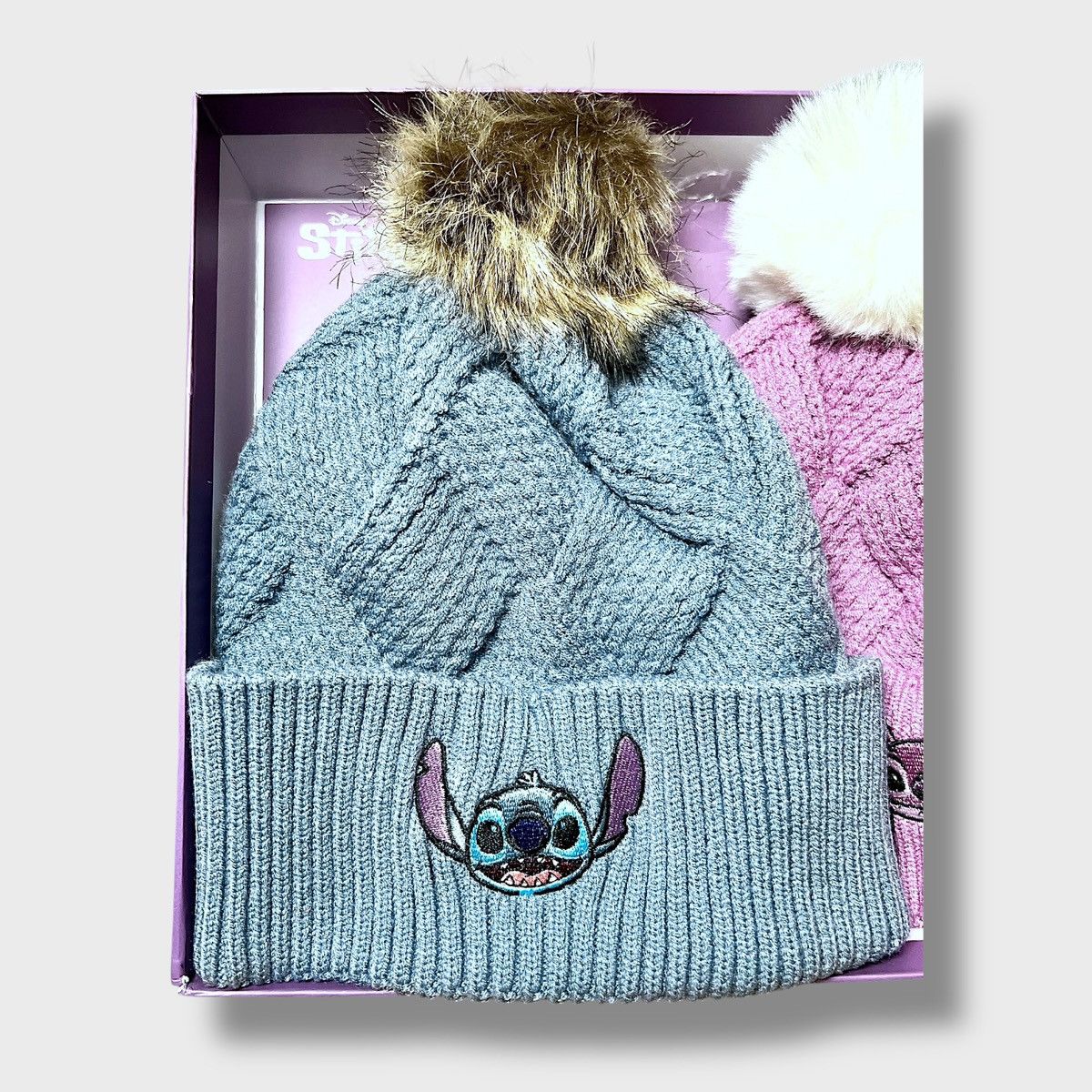 Disney Disney Stitch Girls Soft Beanies Faux Fur Pom 2 pack Size ONE SIZE - 9 Thumbnail