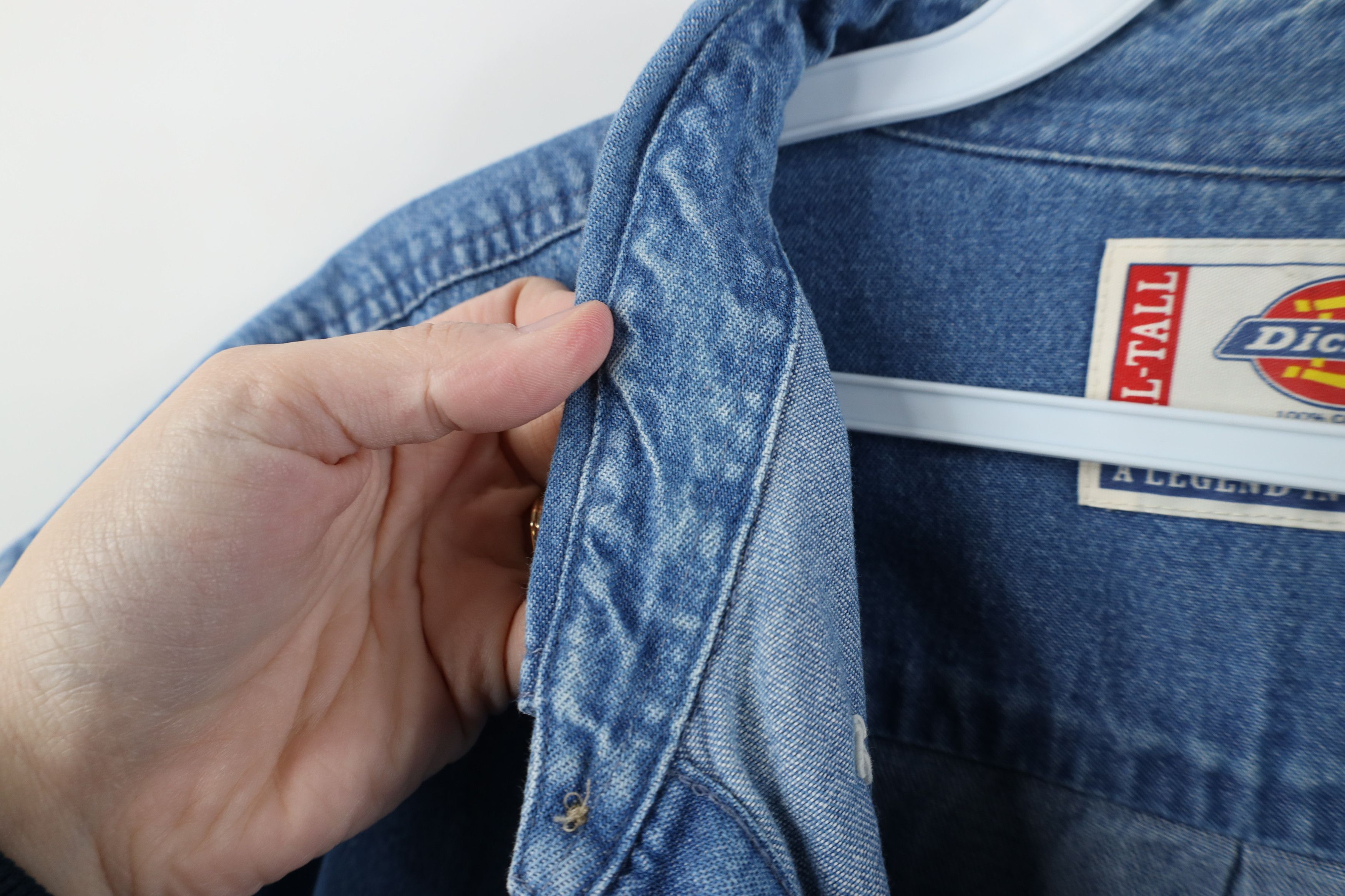 Dickies Vintage 90s Y2K Dickies Short Sleeve Denim Button Down Shirt Size US XXL / EU 58 / 5 - 11 Thumbnail