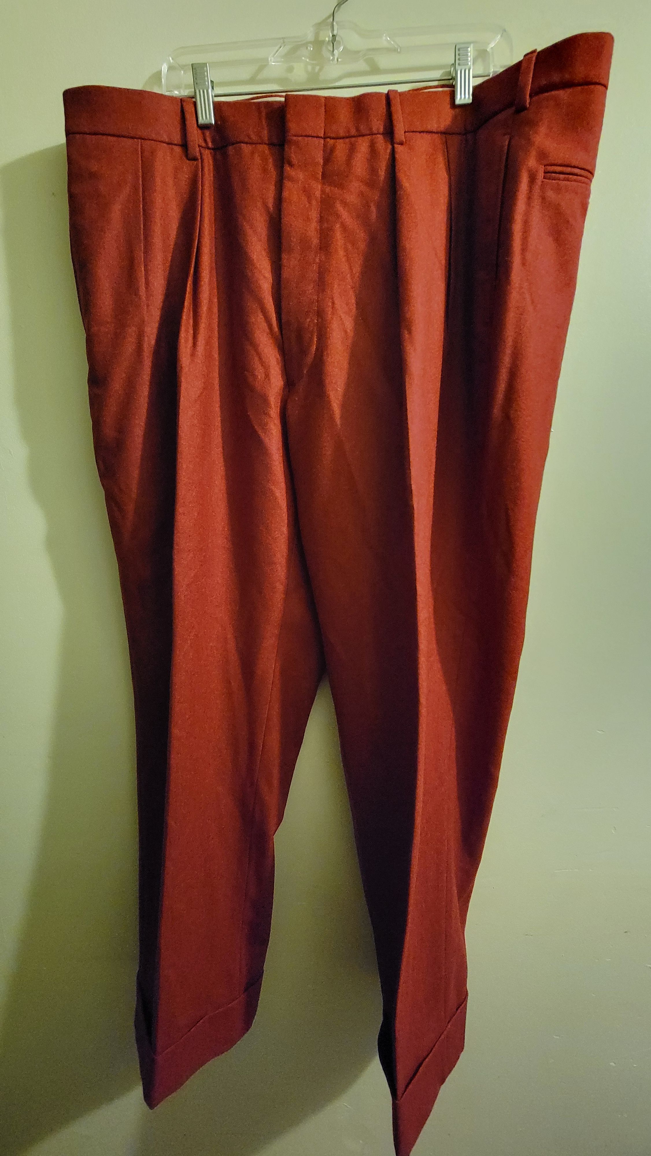 Ben Silver Deep Red wool dress pants Size 42R - 6 Thumbnail